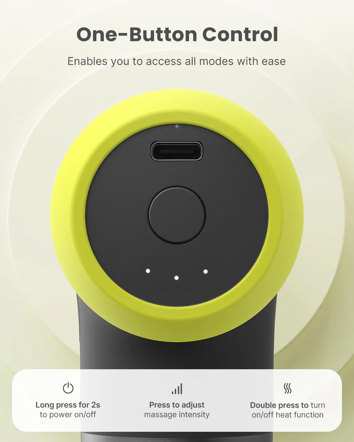 RENPHO Mini pistolet do masażu termicznego z funkcją ogrzewania, przenośny, modny masażer perkusyjny, z kolorowymi silikonowymi osłonami, rozmiar podróżny z torbą do noszenia, do masażu mięśni,