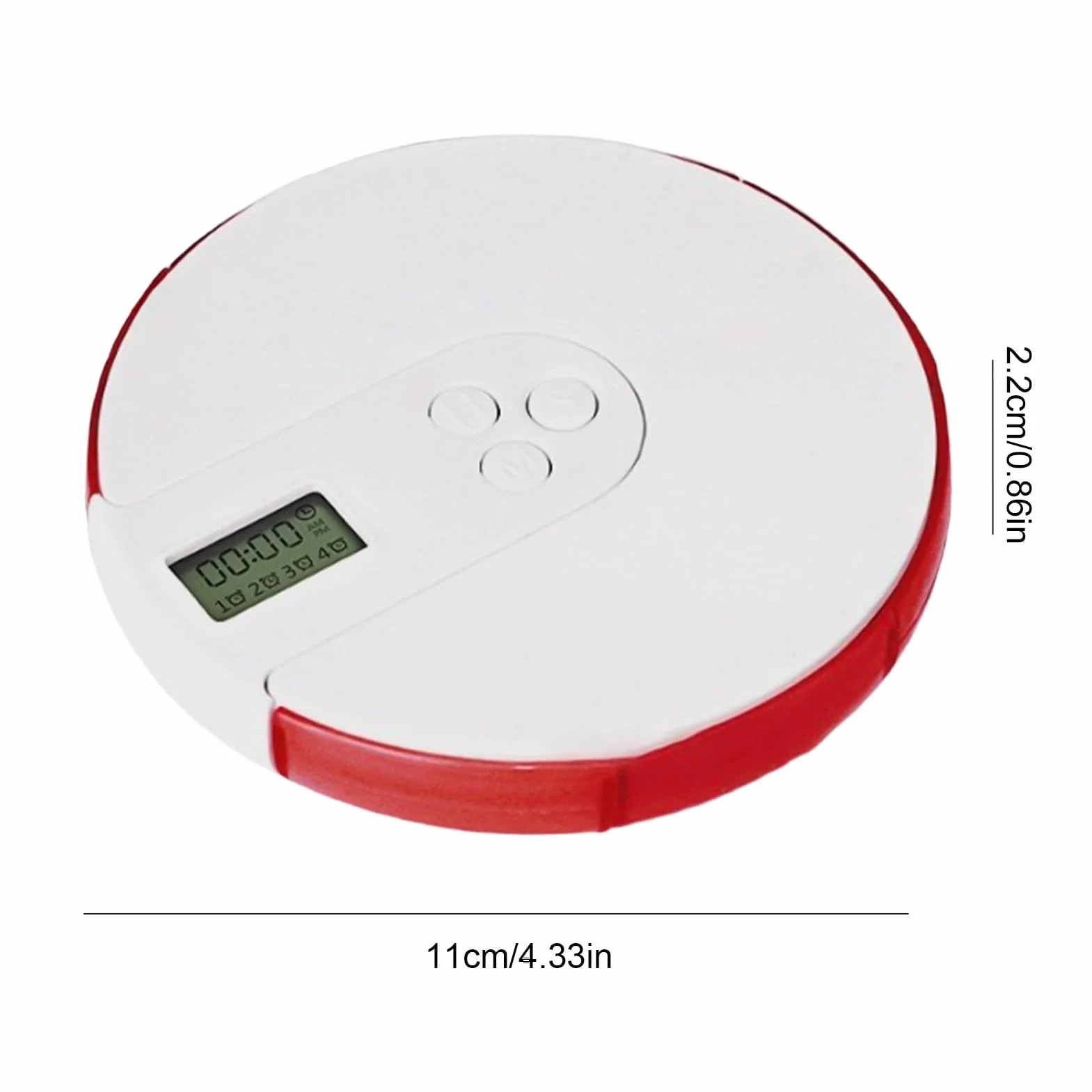 Automatyczny dozownik tabletek, 7-dniowy organizer na tablet z przypomnieniem o alarmie, 4 codzienne alerty, duży cyfrowy wyświetlacz, inteligentne pudełko na tabletki dla osób starszych,