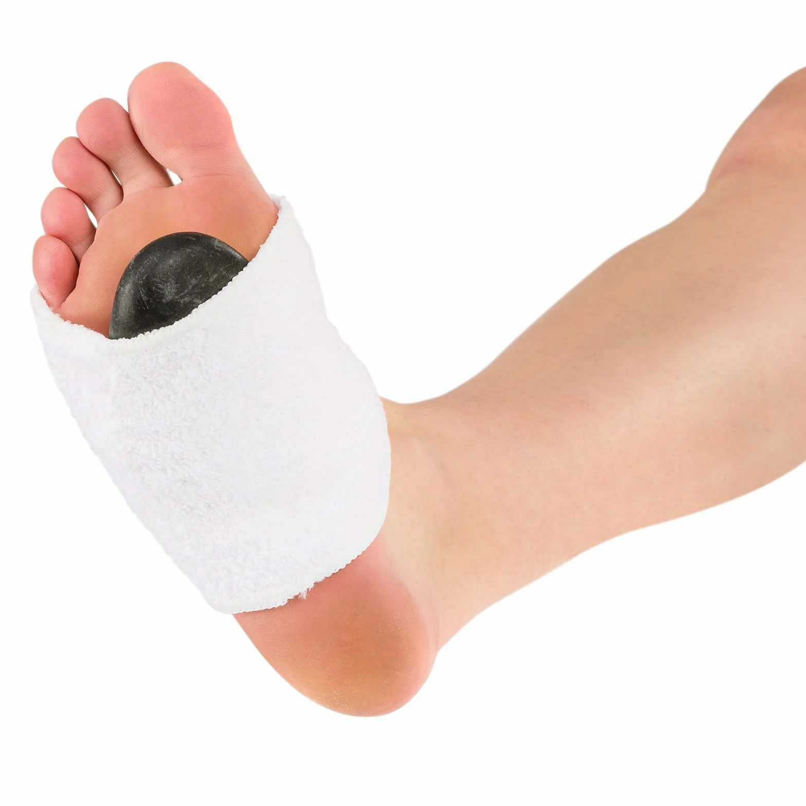 MASSAGE-EXPERT Hot Stone opaska na stopę/pasek na rękę, czysta bawełna (jakość frotte)