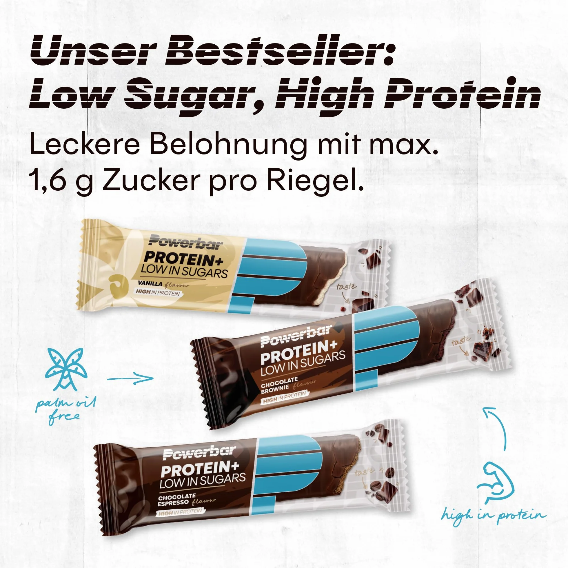 Powerbar Protein Plus Low Sugar Bar (16x35g) Chocolate Brownie - Batony - Batony proteinowe