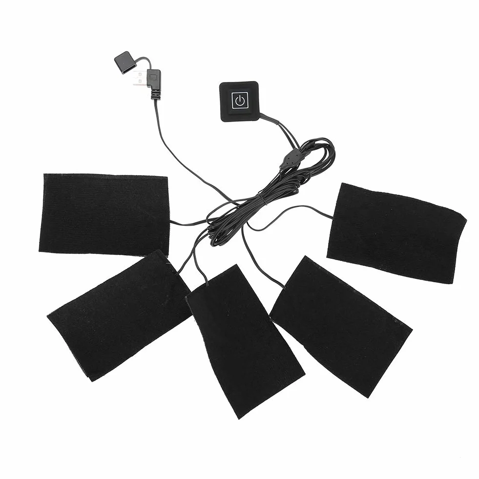 Elektryczna mata grzewcza na USB, 5 przenośnych, wodoszczelnych, składanych podkładek grzewczych, regulowana temperatura, element grzejny, narzędzie do podgrzewania