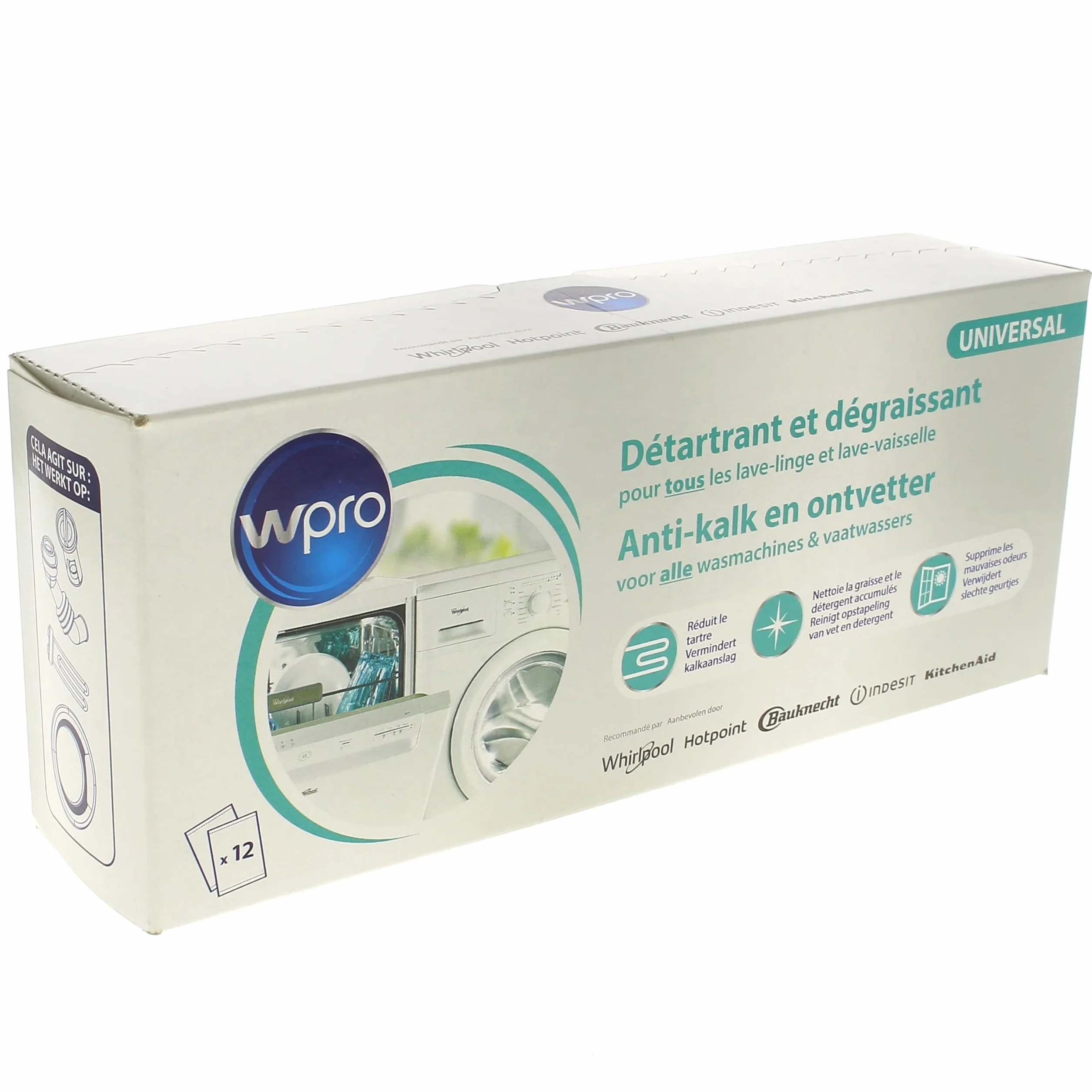 Detartrant Wpro X12 Referencja: 48400008801 do prania w pralce W-pro