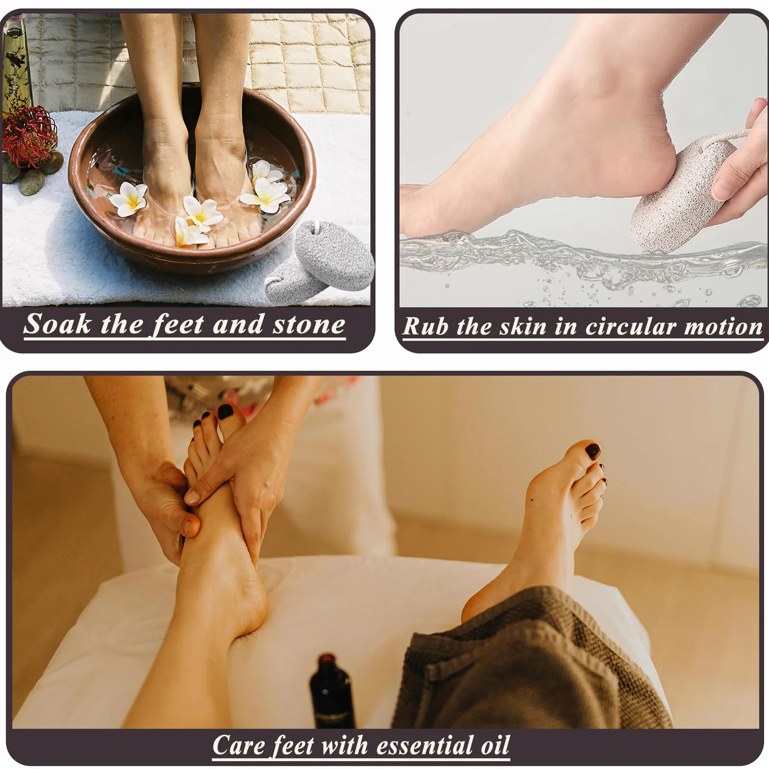 Pumeks, naturalny kamień do polerowania skóry, złuszczanie twarda, martwa sucha skóra, do profesjonalnego salonu, pedicure, zapobiega powstawaniu odcisków i pęknięć pięt, wygładza skórę łokcie i