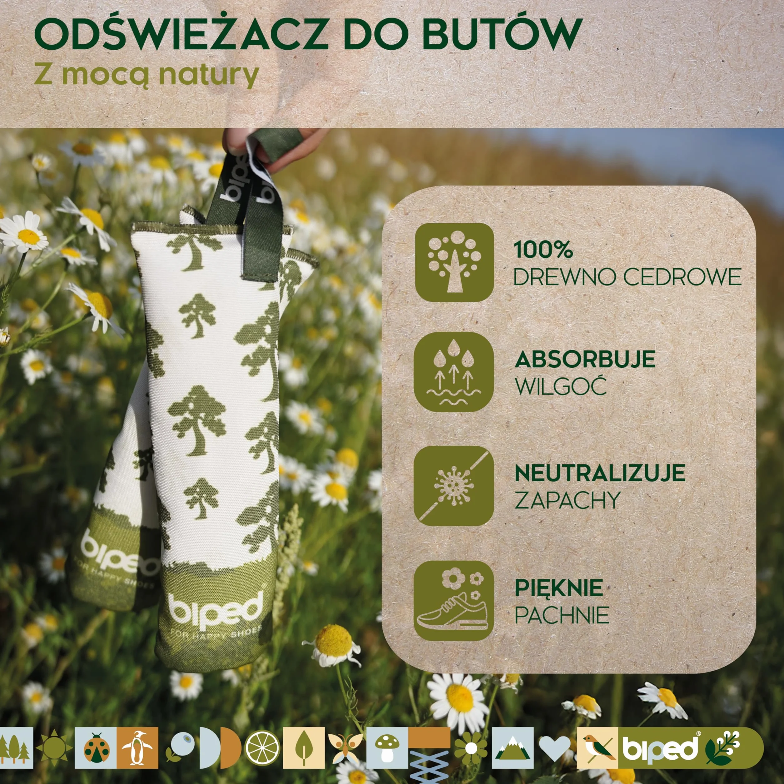 biped natural suszarka do butów z drewna cedrowego – 1 para – naturalny odświeżacz butów bez chemii – eliminuje nieprzyjemne zapachy – wkładki zapachowe z2927