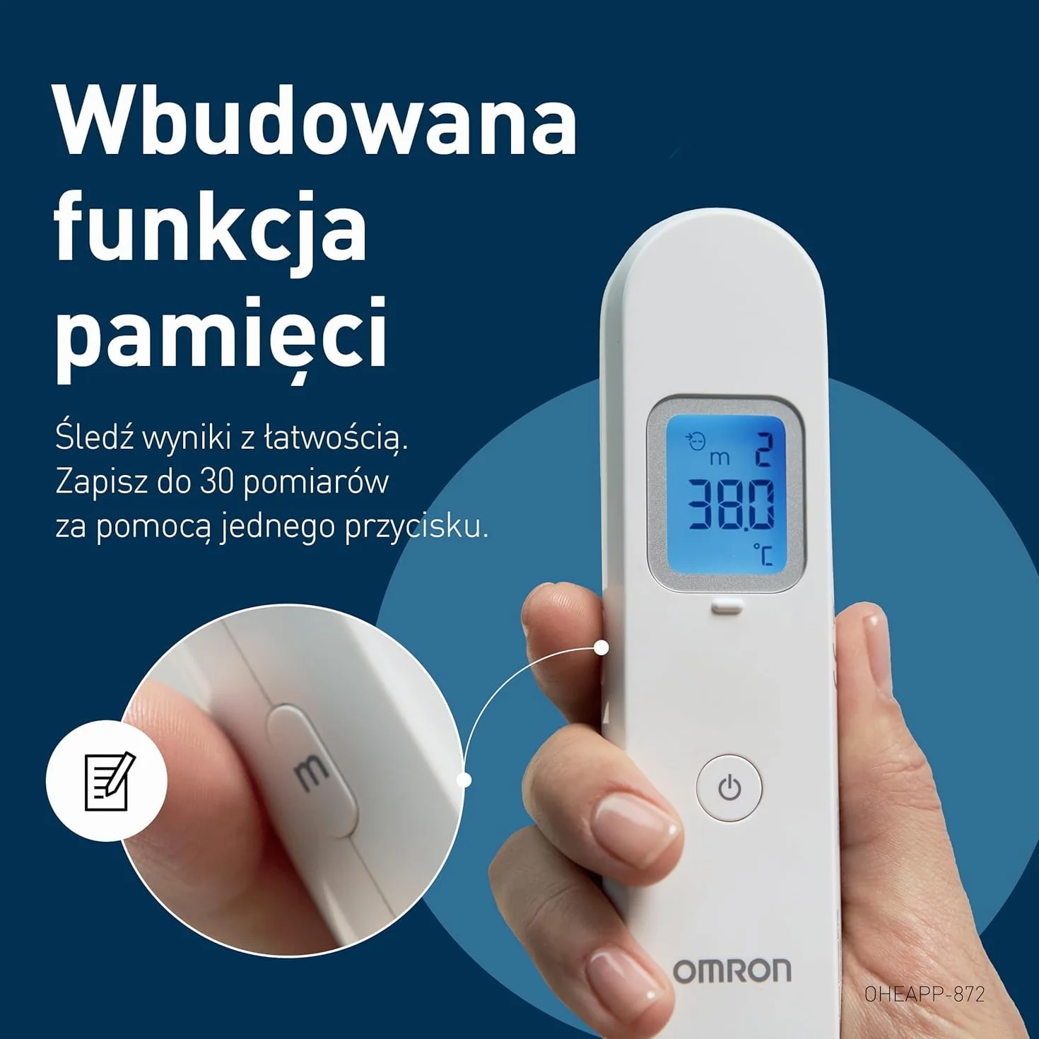OMRON Gentle Temp 730 Cyfrowy Termometr na Podczerwień dla Noworodków, Dzieci i Dorosłych, Termometr Bezdotykowy z Błyskawicznym i Dokładnym Pomiarem Temperatury z Czoła w 1 sekundę