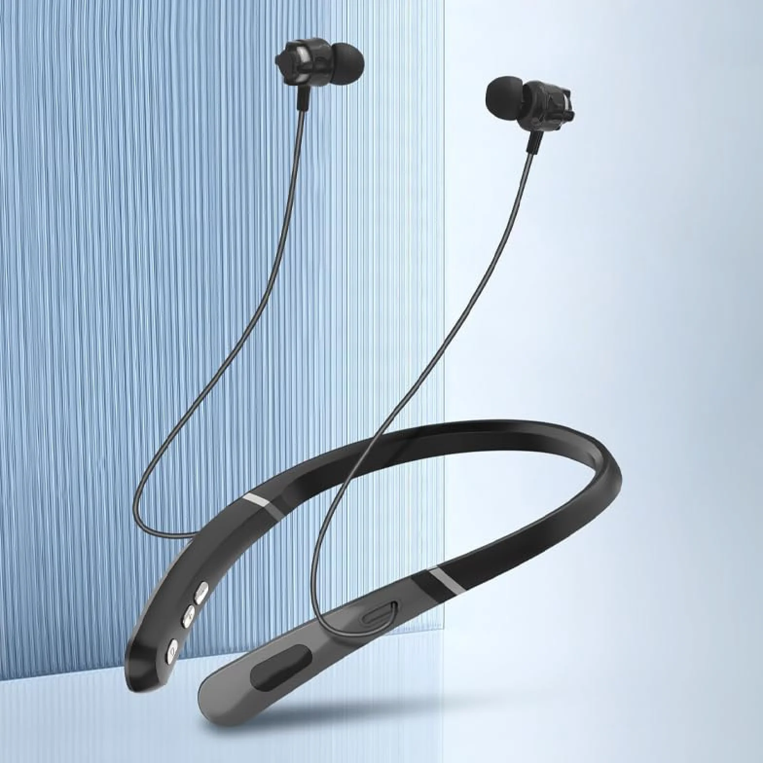 PROFI Profesjonalny wzmacniacz słuchu, pałąk na szyję i słuchawki Bluetooth w jednym, wzmacniacz dźwięku otoczenia - słyszenie głośniej, idealny dla seniorów lub niedosłyszących