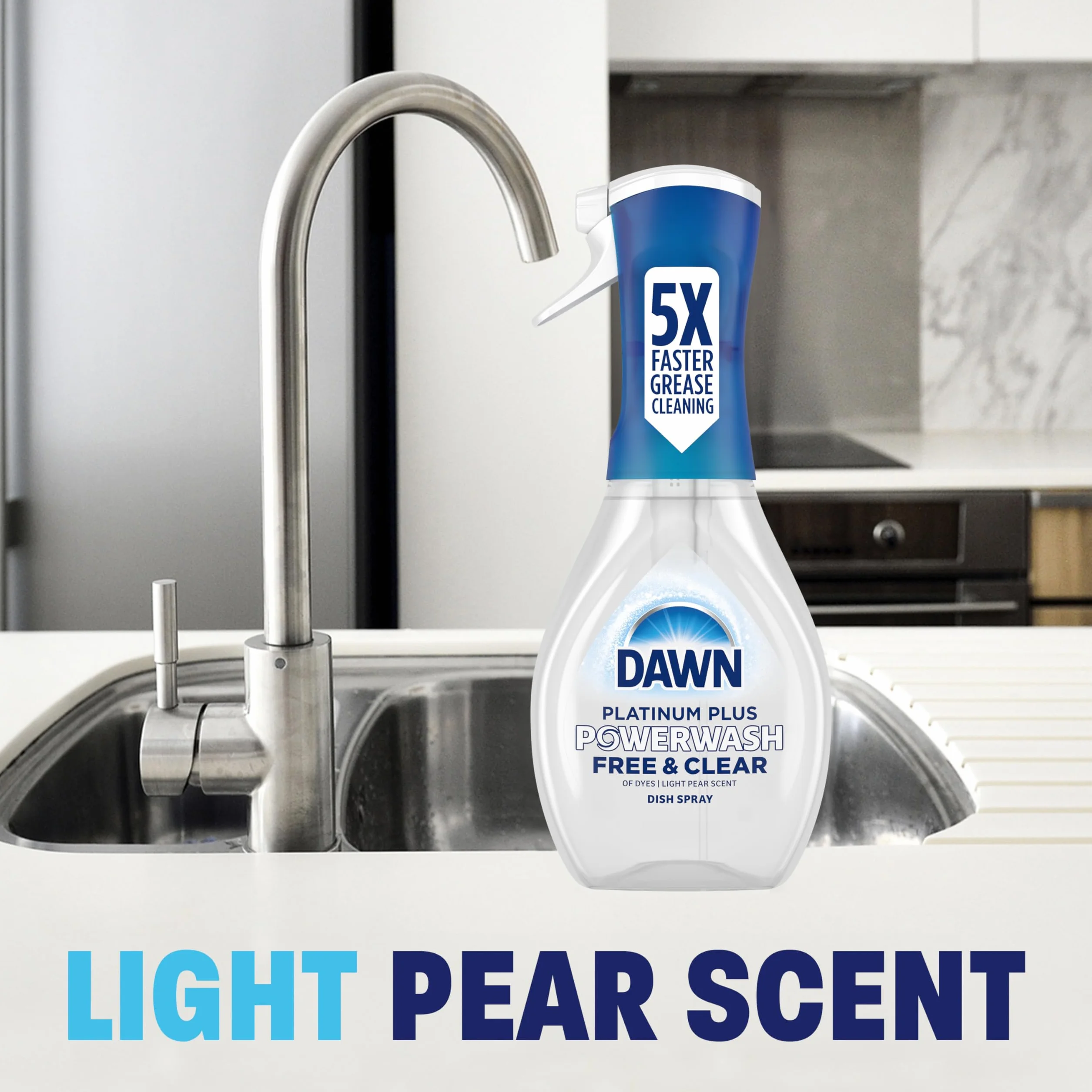 Ultra Free & Clear Powerwash Dish Spray Soap Pear Scent 16-oz