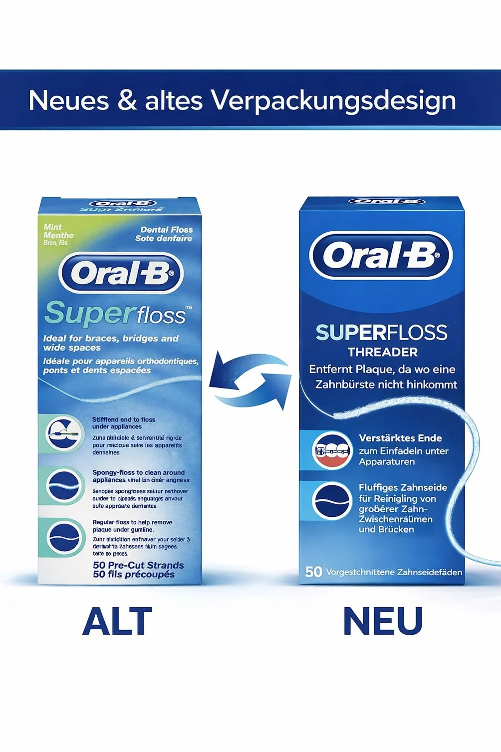 Oral-B Superfloss nić dentystyczna 50 sztuk, 12 sztuk (12 x 50 sztuk)