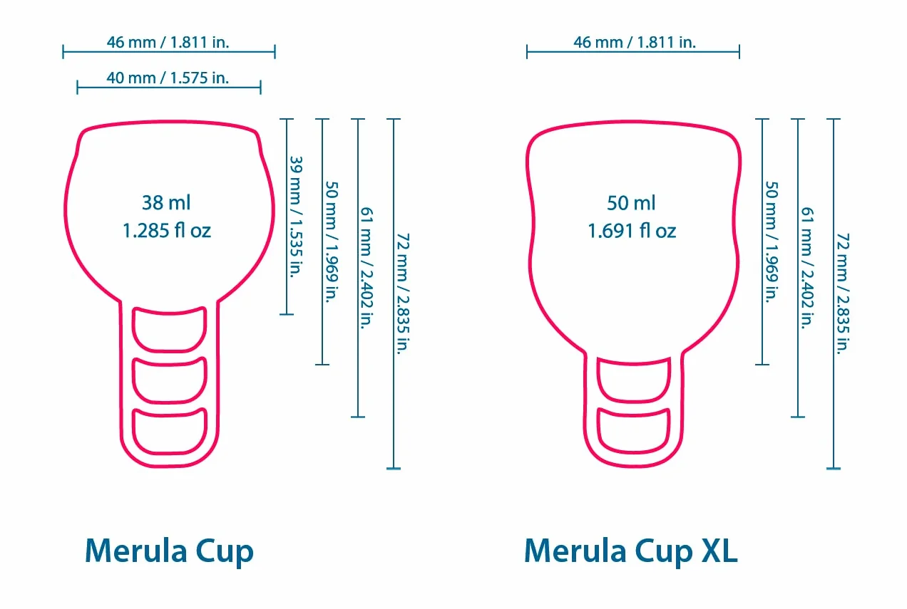 Merula BZ-JDXM-O9V0 Kubek Menstruacyjny, XL, Różowy