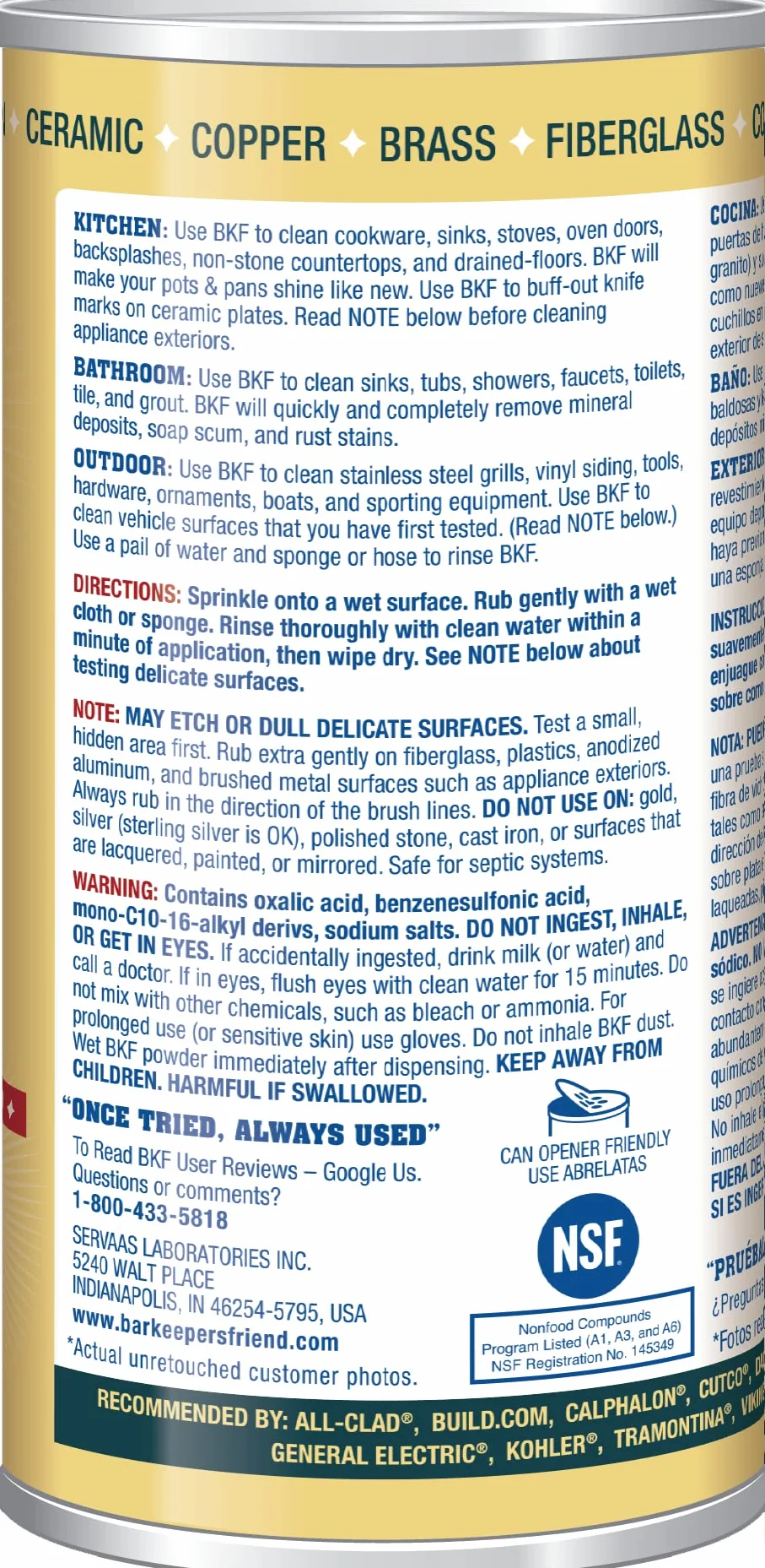 bar Keepers Friend bar Keepers Friend 11510 340,2 gram bar Keeper, friend Cleanser & Polish