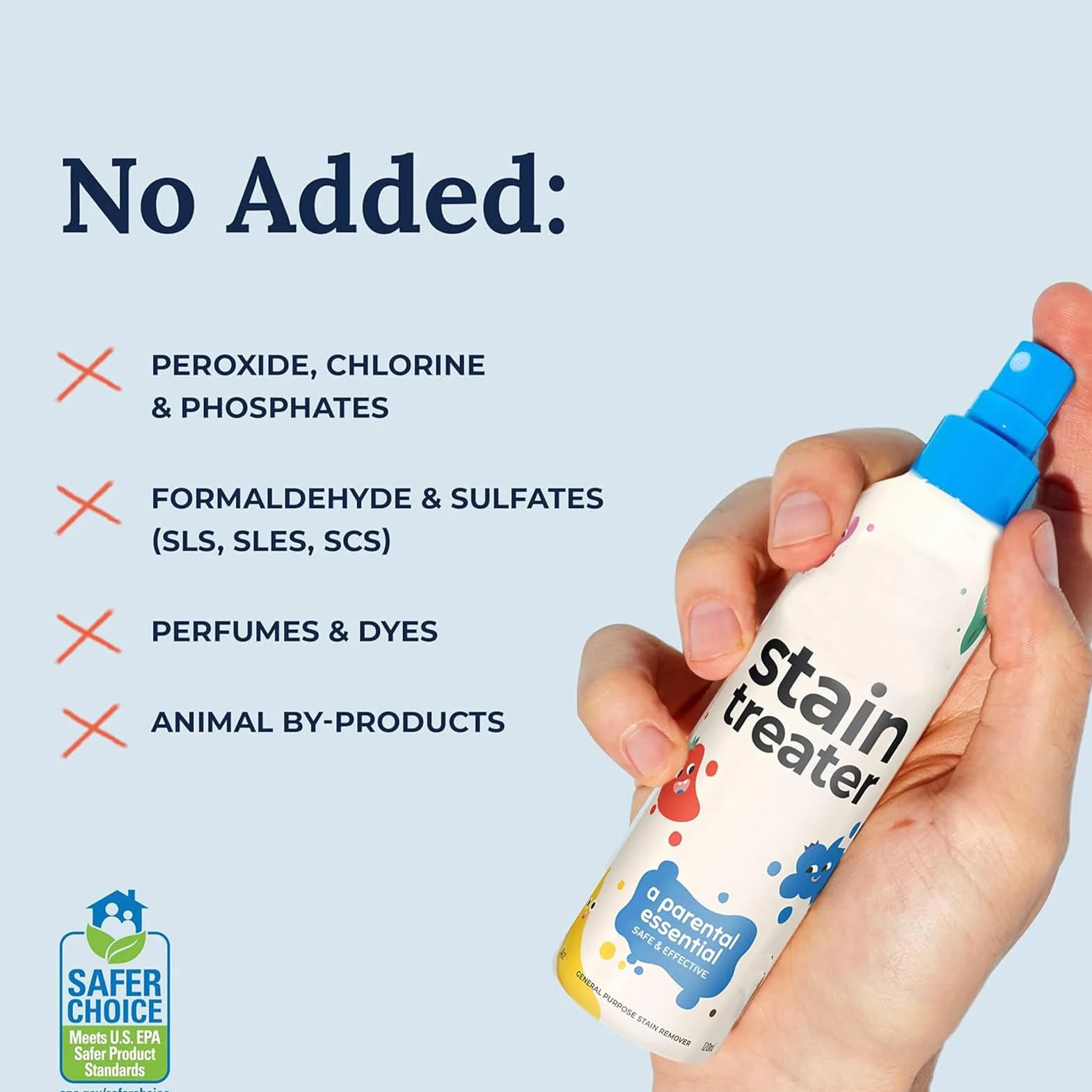 Stain Treater Spray – 120 ml ?rodek do usuwania plama z ubra? dla niemowl?t i noworodków, szybki i skuteczny sposób usuwania uporczywych plama