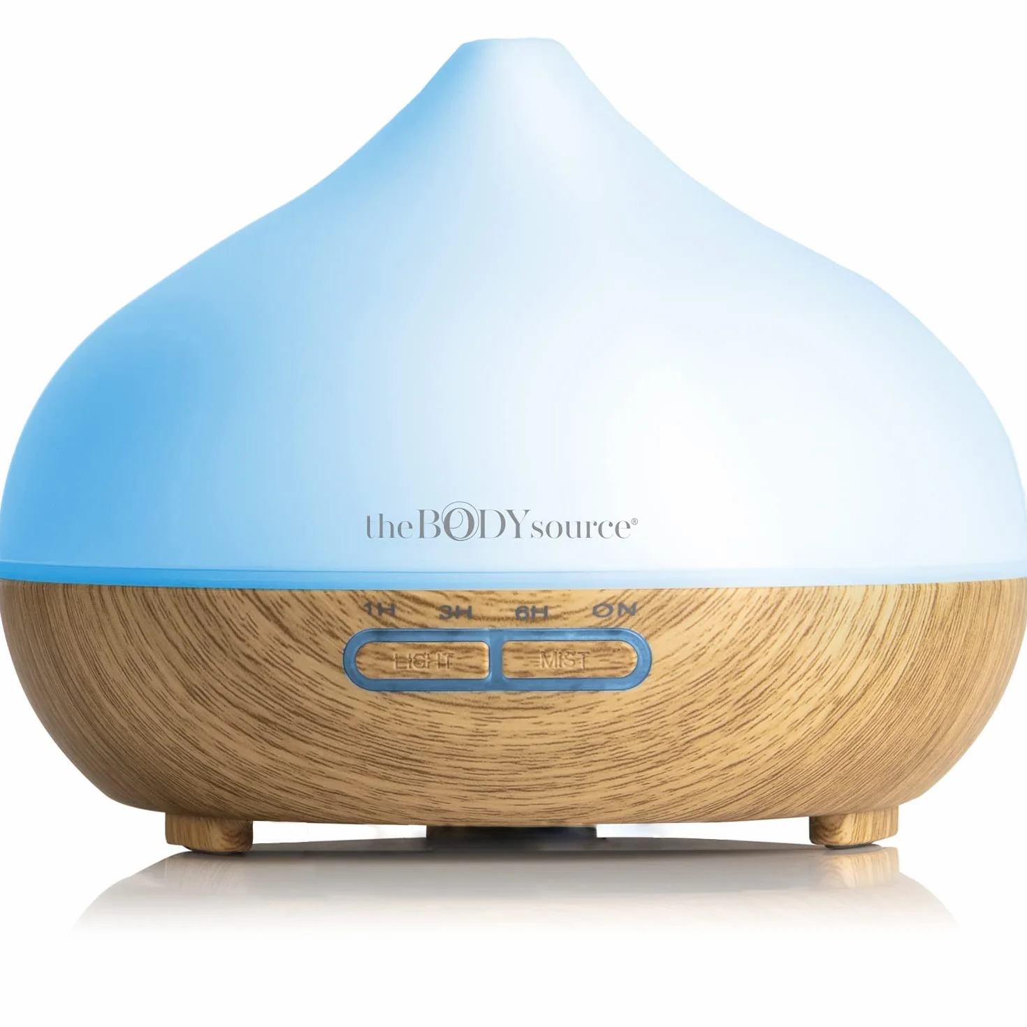 The Body Source Dyfuzor Zapachowy Olejków Eterycznych, Ultradźwiękowa Lampa LED Zapachowa z 7 kolorami, Elektryczny Nawilżacz Powietrza, Timer, Aromaterapia Do Domu, Biura, Pokoju Dziecięcego, 300 ml