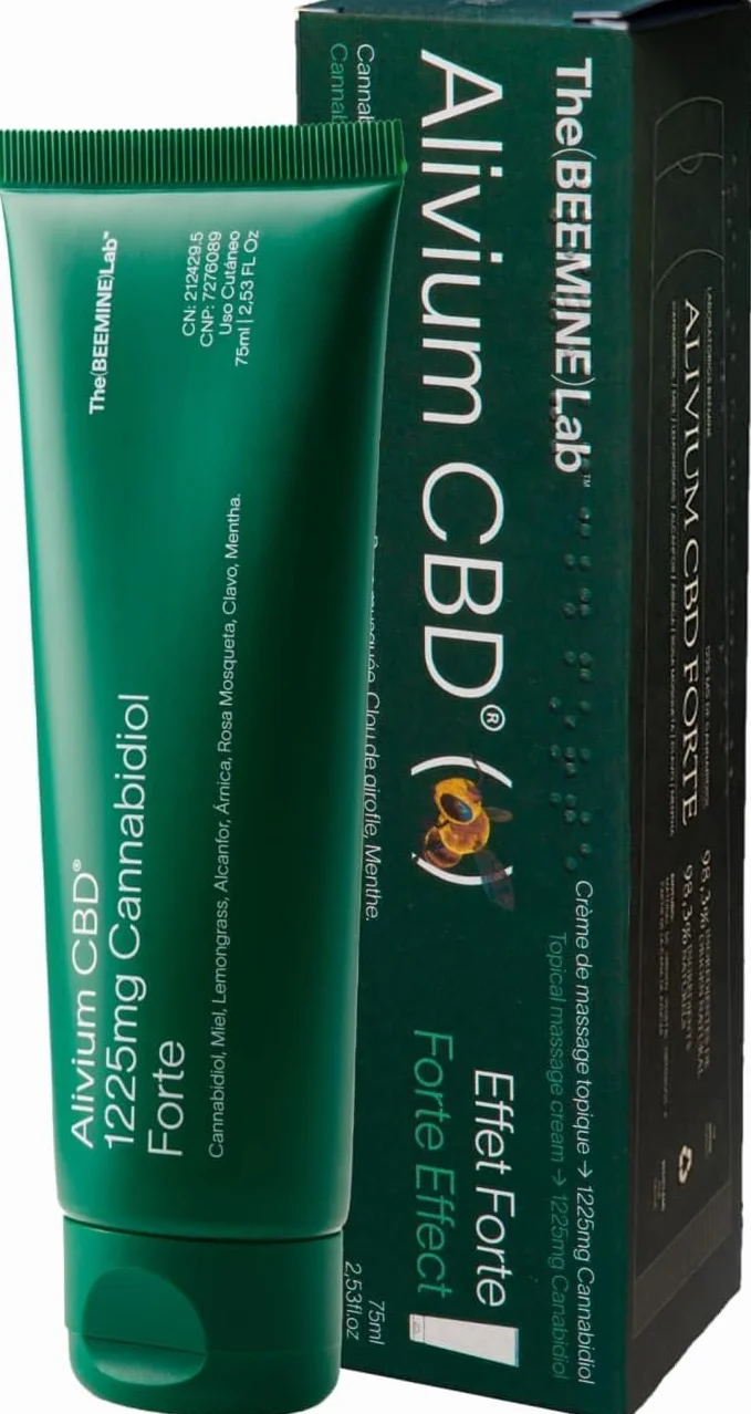 The Beemine Lab AliVIUM CBD Forte krem do masażu gorącego i zimnego - mięśnie i stawy - plecy, okolice lędźwiowe, mięśnie, kolana, kark, ramiona (75 ml)