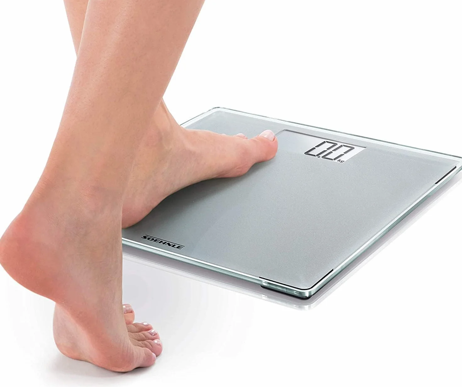 Soehnle Style Sense Compact 300, Kompaktowa Cyfrowa Waga Łazienkowa z Czytelnym Wyświetlaczem LCD, Bardzo Płaska