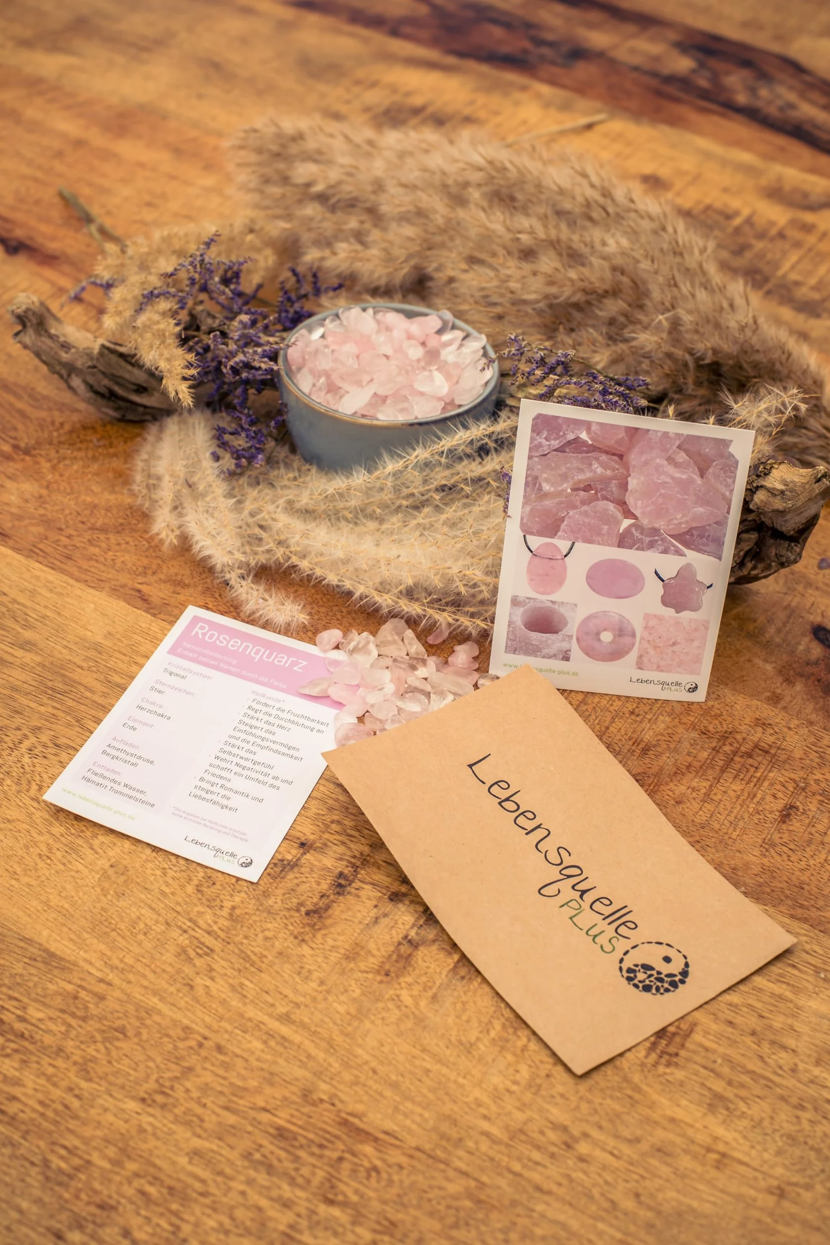 Mini kamienie bębnowe z różowego kwarcu 100 g 4-7 mm Lebensquelle Plus