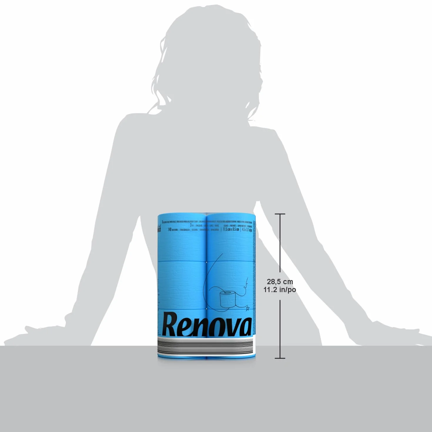 Renova Blue Toilet Paper 6 rolek