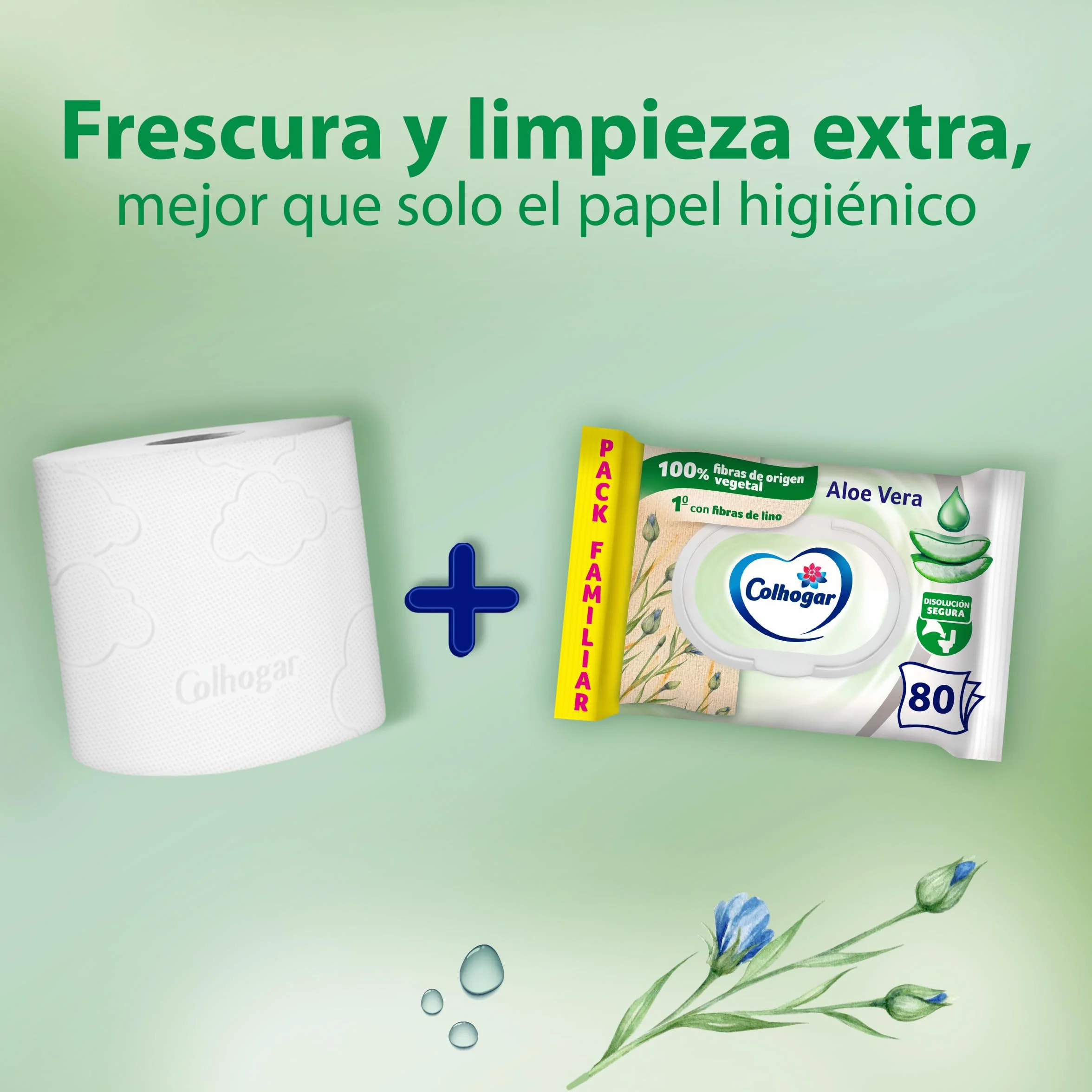 Colhogar Aloe papier toaletowy na mokro 8x80 640 chusteczek
