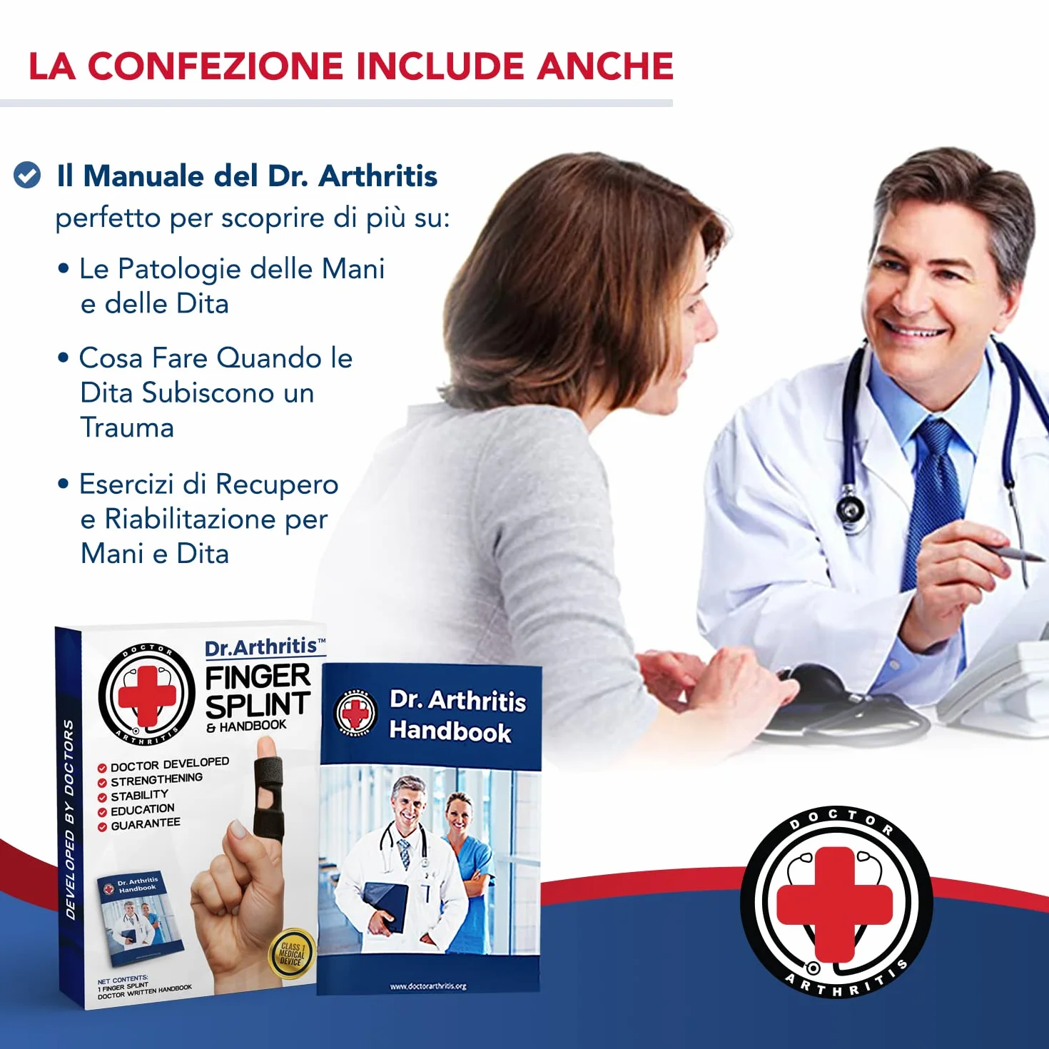 Dr. Arthritis Zaprojektowany przez lekarzy, bandaż na palec, szyna na palec środkowy, palec wskazujący, ochrona palców w przypadku urazów za pomocą zszywek i szyn, 2 sztuki, czarny, L/XL