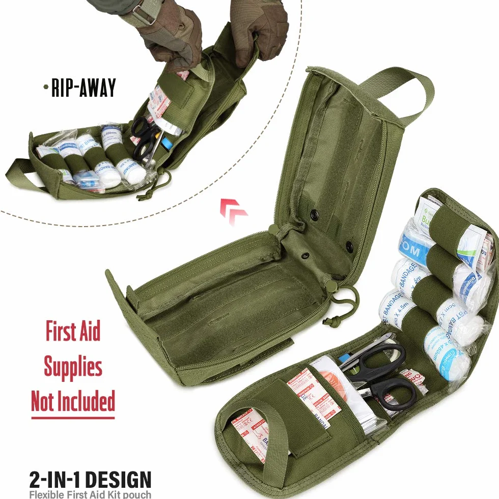 WYNEX Tactical Rip Away apteczka pierwszej pomocy, wycinana laserowo konstrukcja Molle EMT, torba survivalowa IFAK, wydmuchuje medyczny organizator ratunkowy