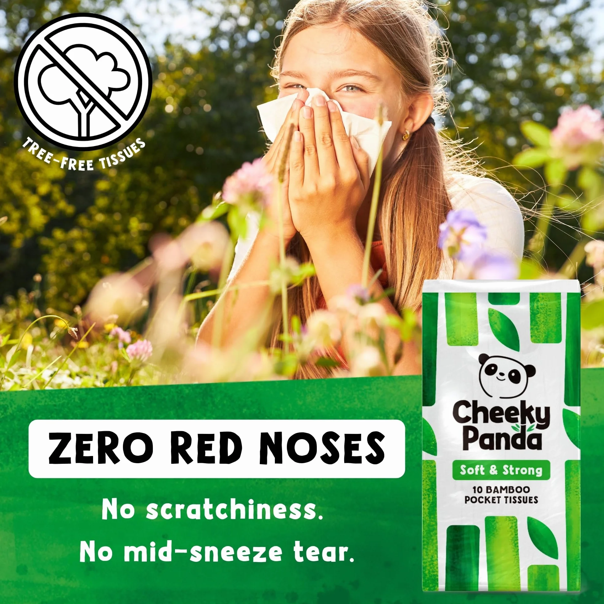 The Cheeky Panda Bambusowe chusteczki kieszonkowe pudełko zbiorcze 96 opakowań hipoalergiczne