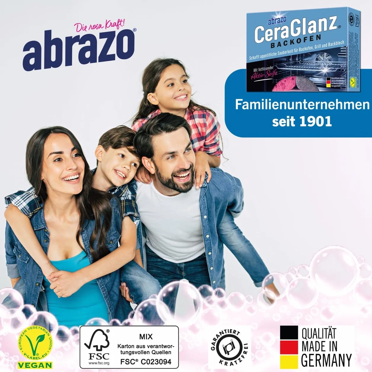 abrazo CeraGlanz piekarnik | 4 środki do czyszczenia piekarnika, 2 x 2 szt. | środek do czyszczenia piekarnika, czyszczenie uporczywych zabrudzeń