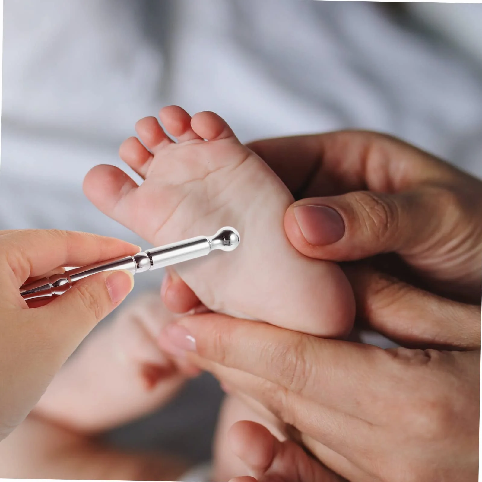 Pen Do Akupresury z Podwójną Głowicą Metalowy Masażer Do Tkanek Głębokich Skuteczny Przy Bólu Głowy i Mięśni Idealny Twarzy i Ciała