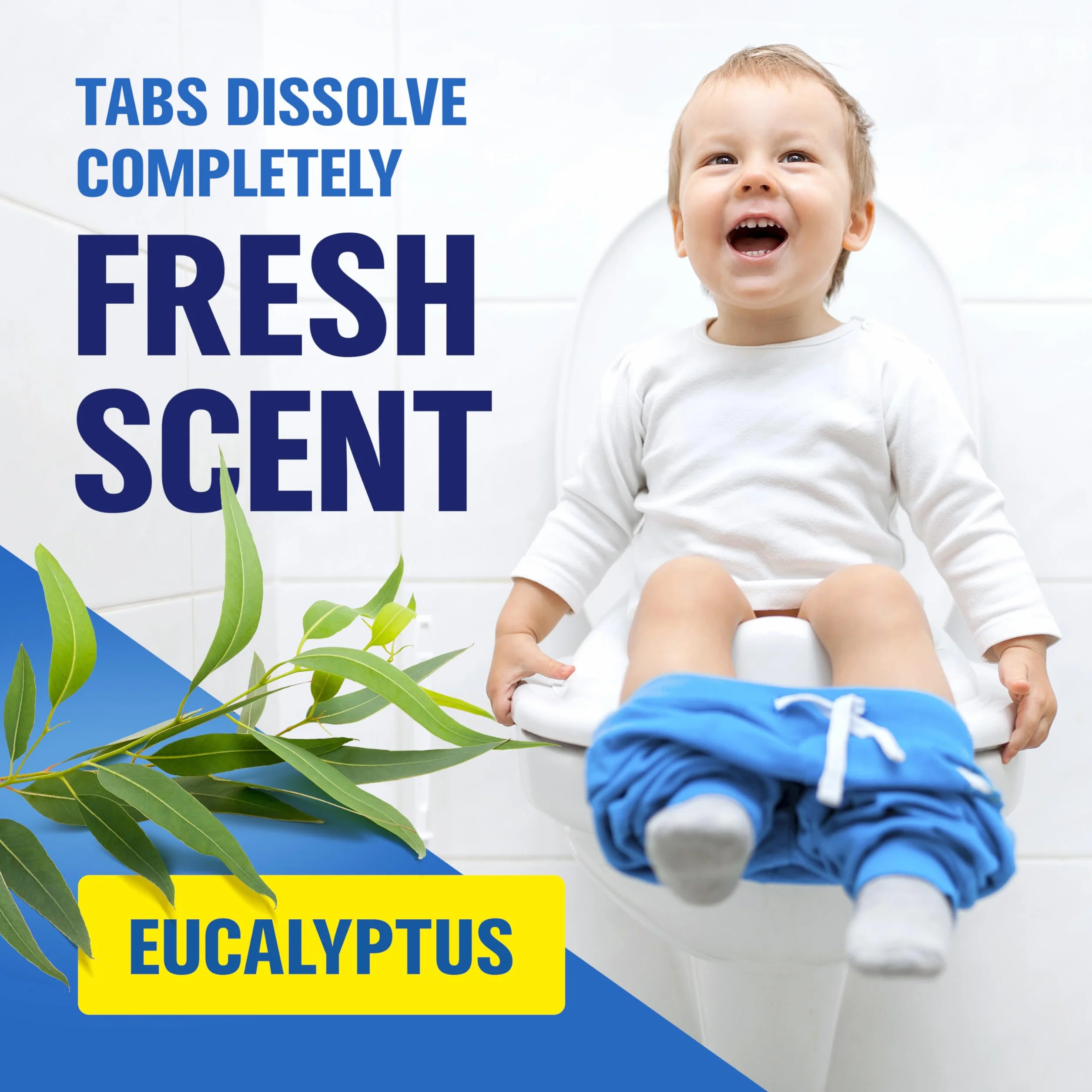WoldoClean 3w1 Tabletki do WC Eukaliptus 35 x 25 g – Tabletki czyszczące do toalety przeciw kamieniowi i osadom z moczu do sanitariatów, pisuarów i odpływów