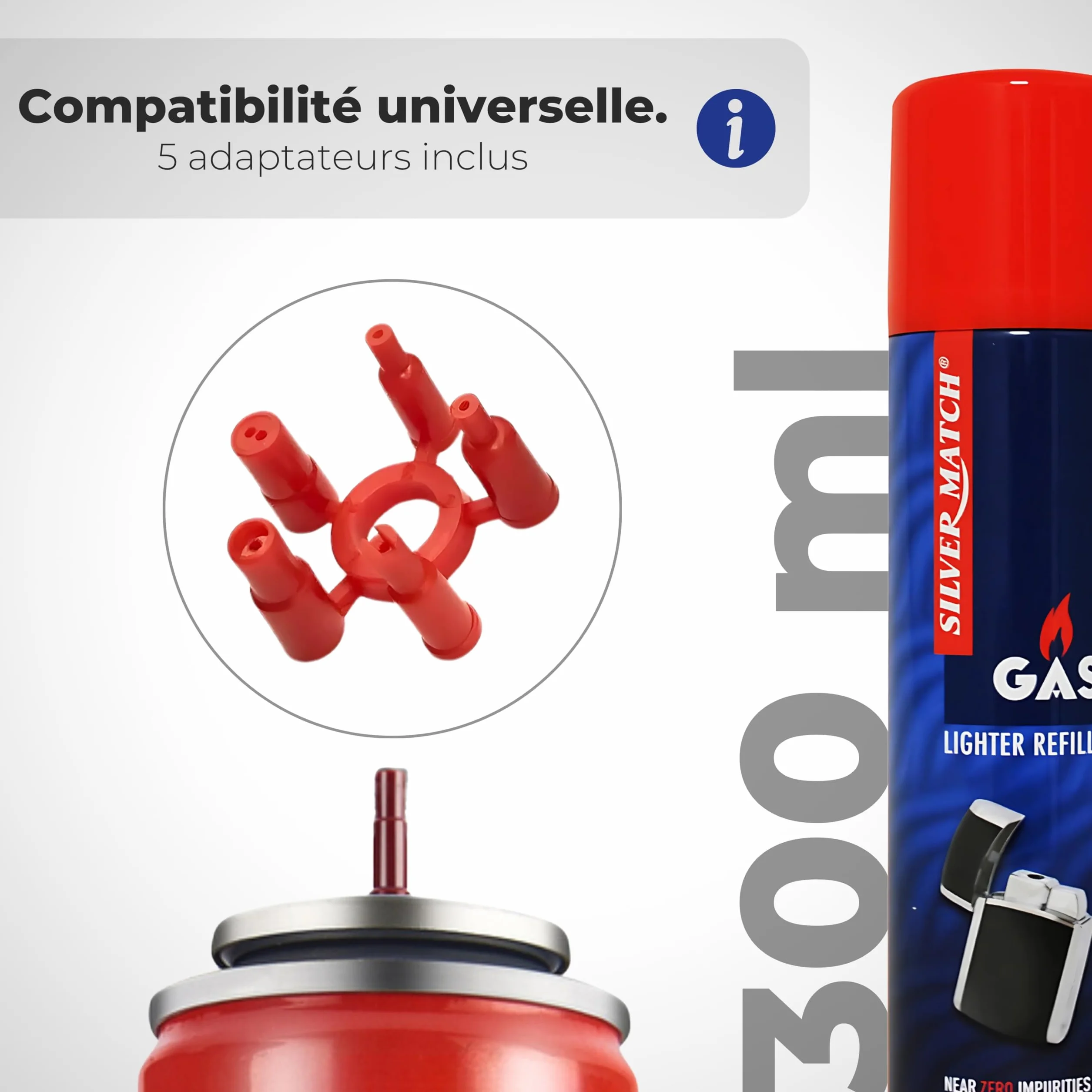 Gaz do zapalniczek 300 ml w metalowej puszce