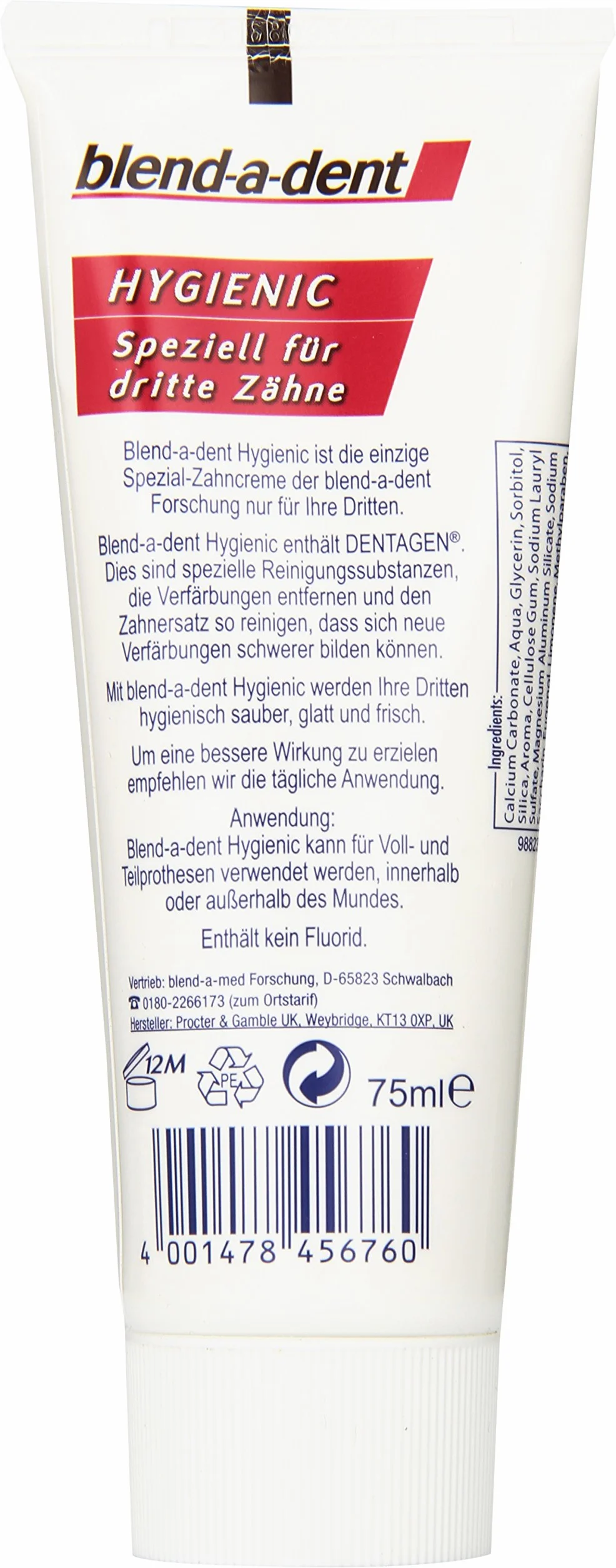 Blend-a-dent Hygienic Spezial krem do czyszczenia, 75 ml