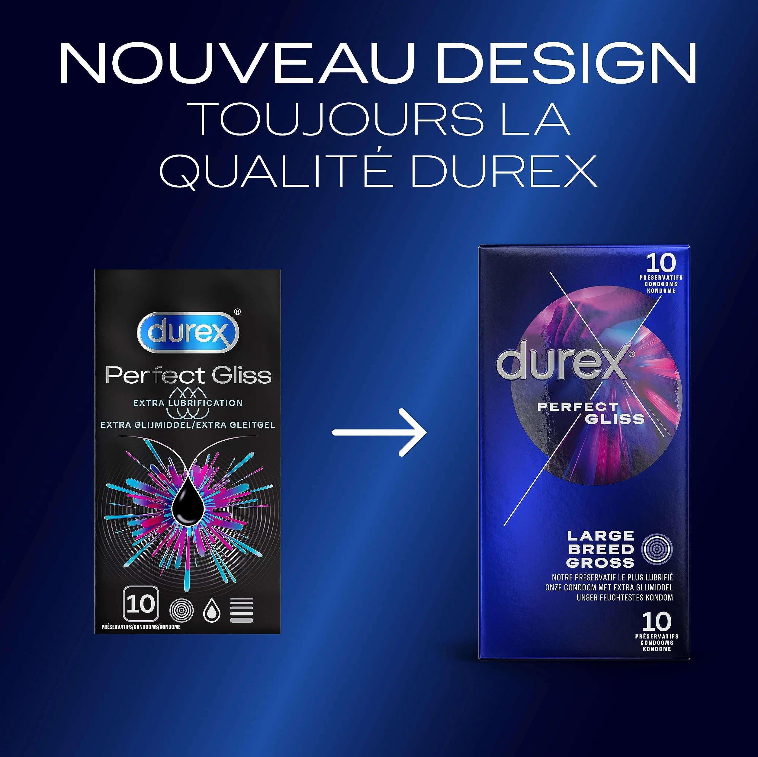 Durex - Durex Perfect Gliss prezerwatywy – 10 sztuk