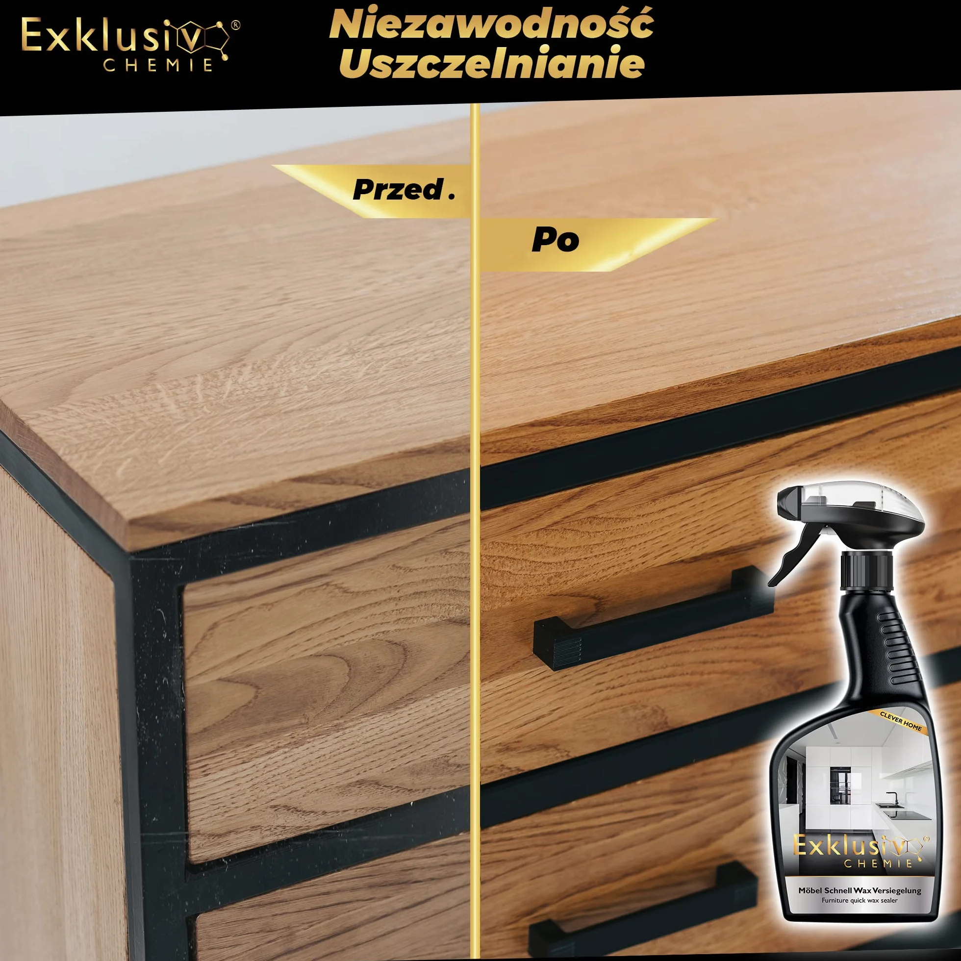 Exklusiv Chemie® Środek do czyszczenia frontów na wysoki połysk 0,5 l