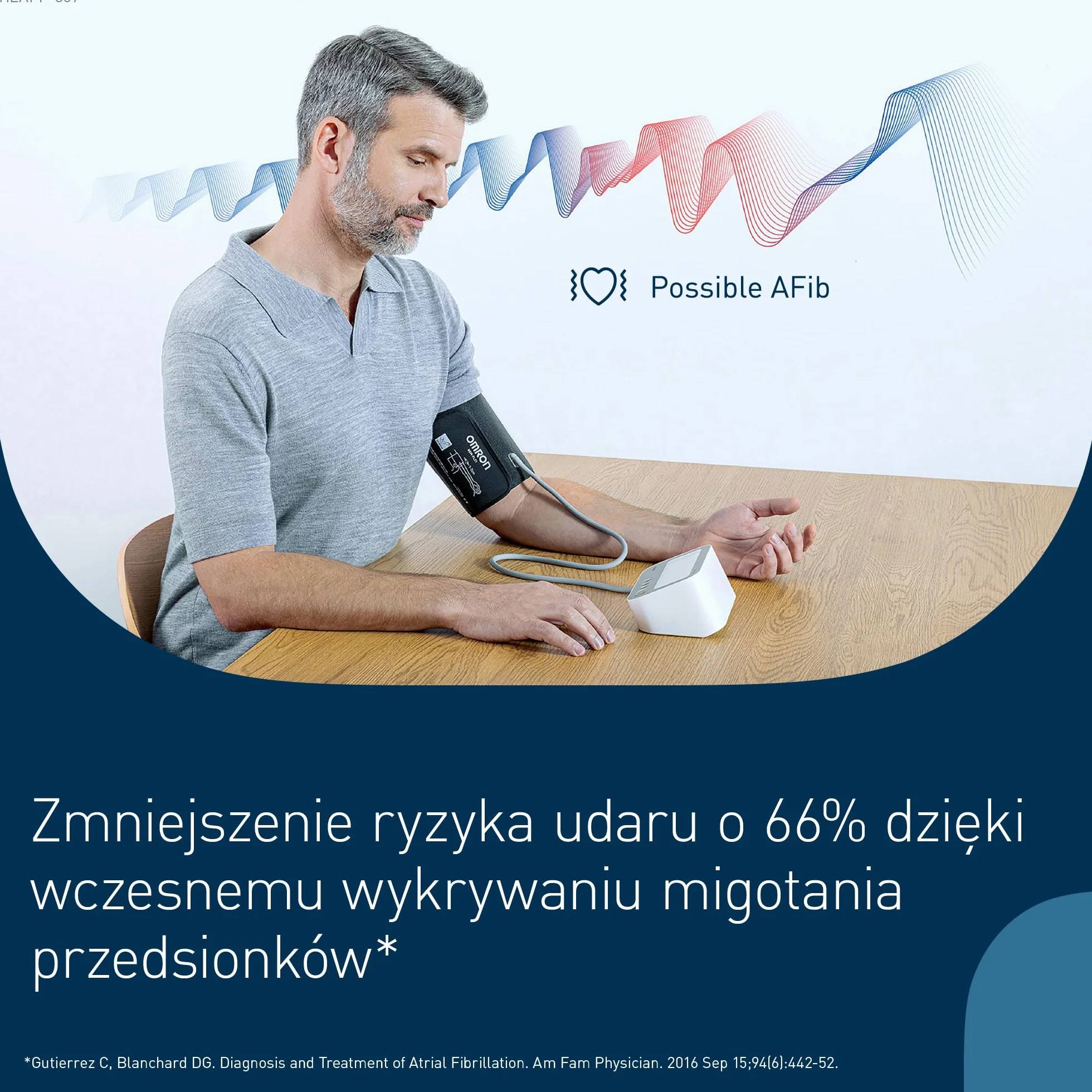 OMRON X4 Connect AFib Ciśnieniomierz Naramienny, Urządzenie Mierzące Ciśnienie Krwi z Mankietem (22-42 cm), Aparat do Ciśnienia Wykrywający Migotania Przedsionków z Bluetooth i Aplikacją OMRON Connect