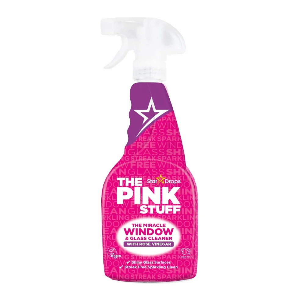 Stardrops Pink Stuff środek do czyszczenia okien i szkła z octem różanym 850 ml