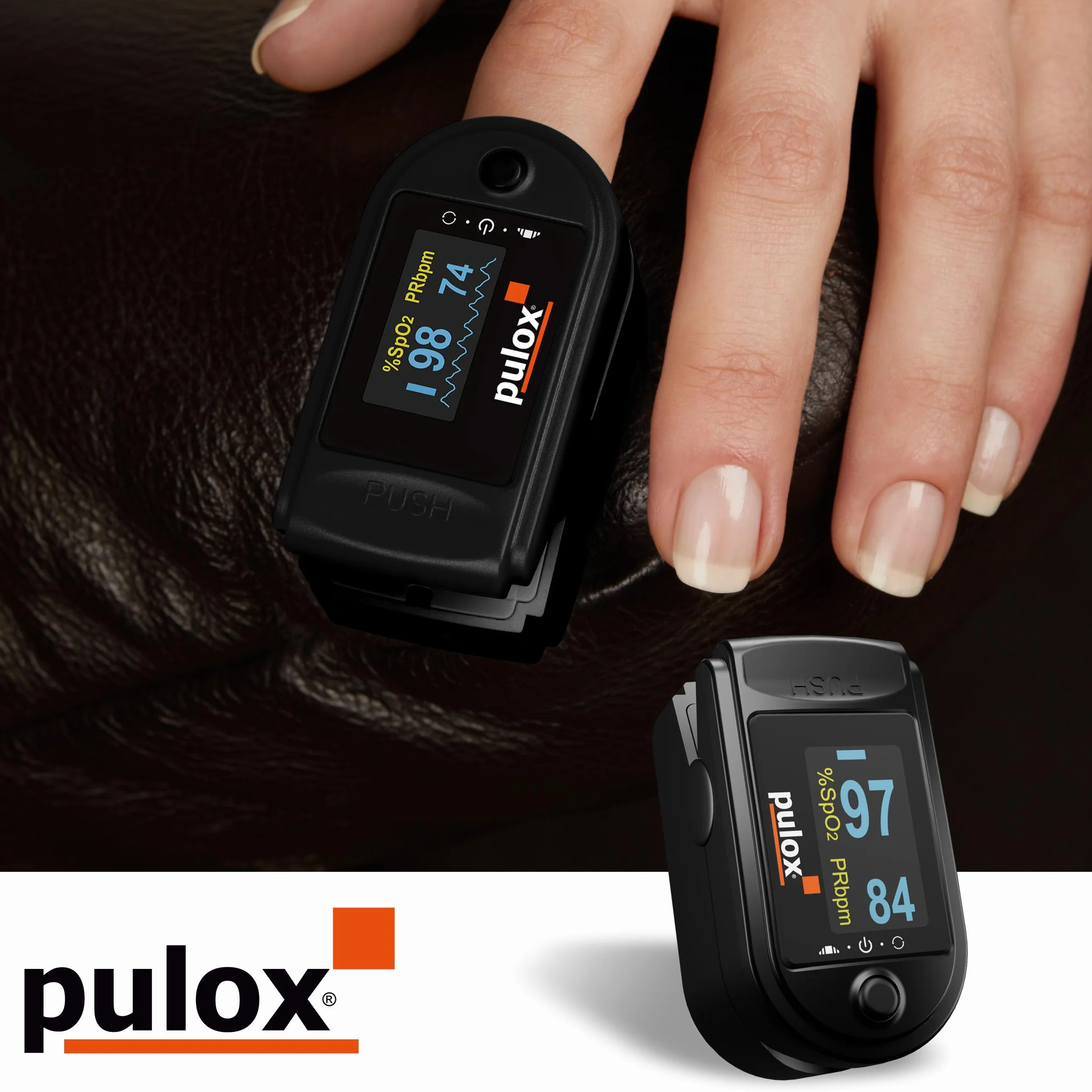 Pulsoksymetr PULOX PO-200 OLED Czarny