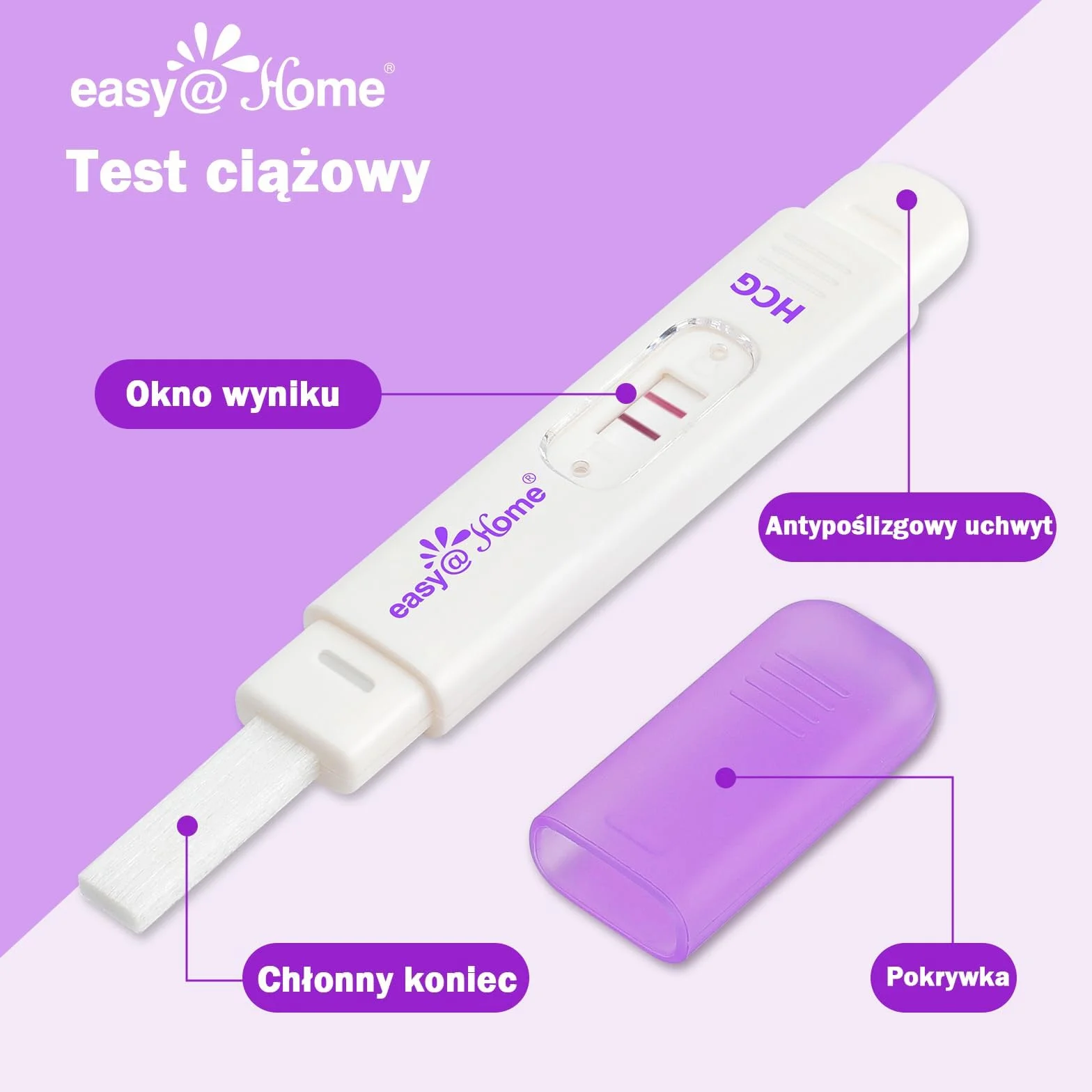 Easy@Home Wczesne testy ciążowe: 5 niezawodnych testów HCG do wykrywania wrażliwej ciąży, dokładny wynik 10 mIU/ml zapisany w aplikacji PREMOM