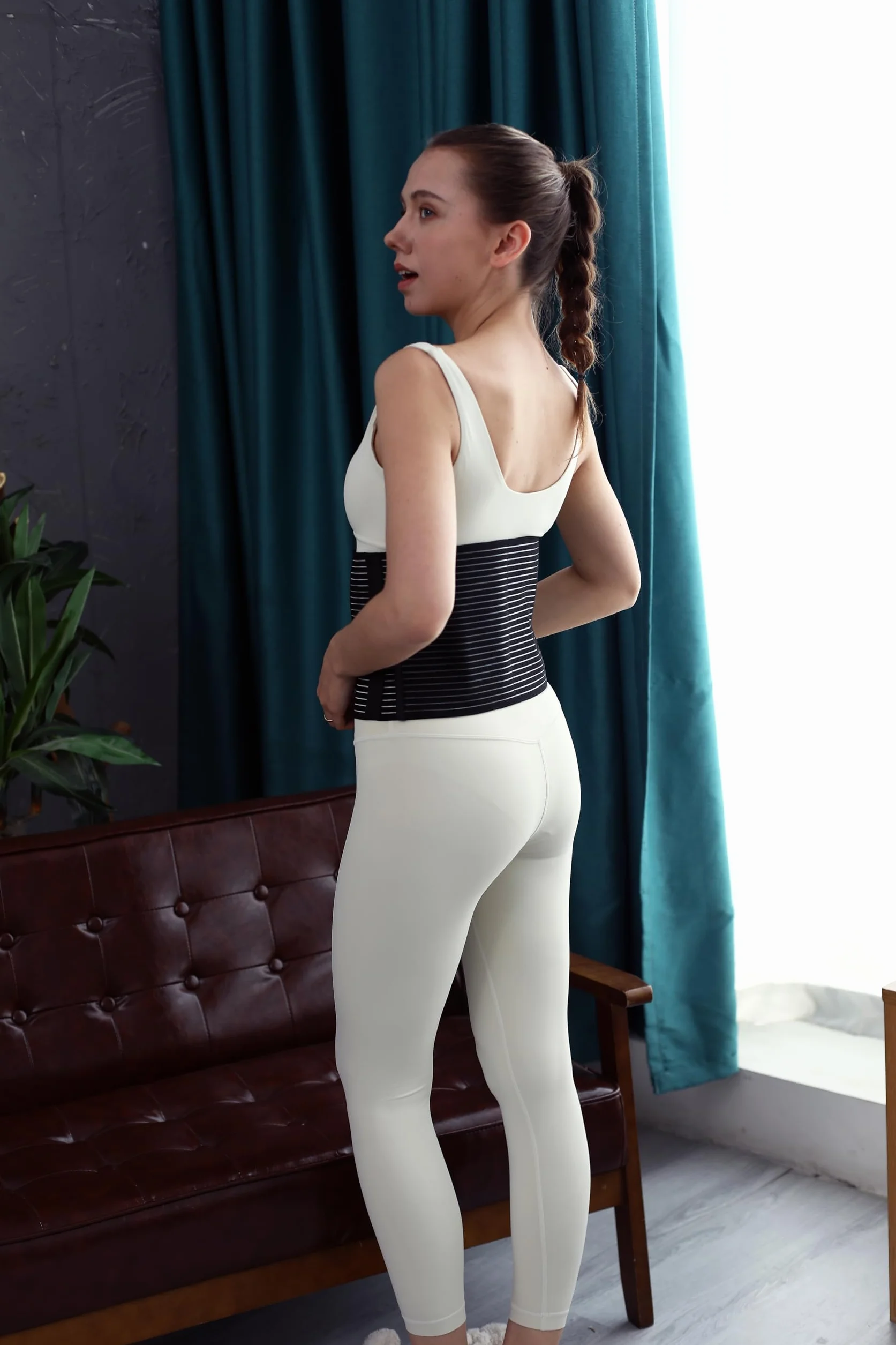 Pas przepuklinowy pępkowy z 2 wkładkami uciskowymi S/M 62-98 cm