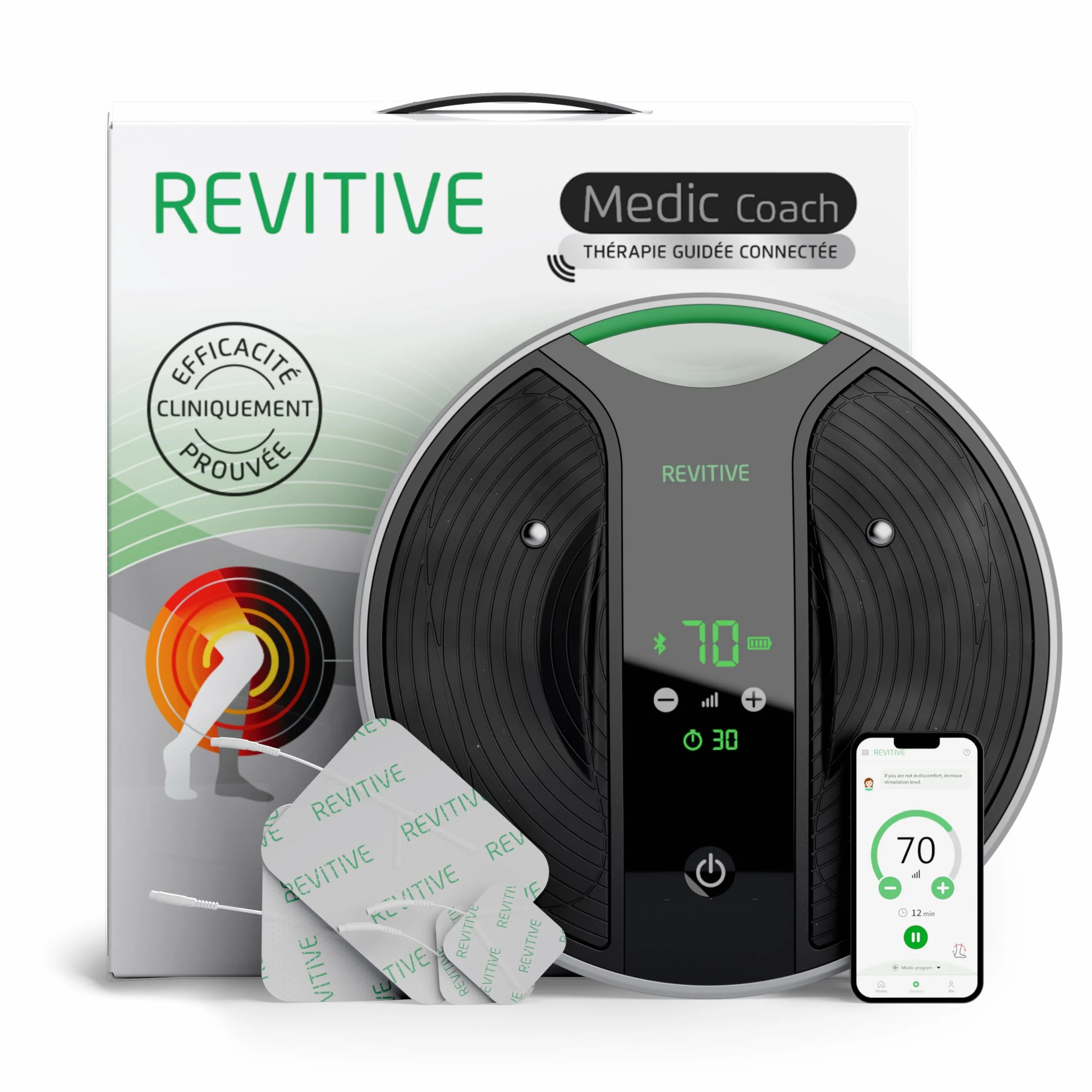 NOWOŚĆ I ULEPSZONE: Revitive Medic Coach | Połączona Terapia krążenia | Kompleksowa ulga w bólu: Nogi, Kolana, Ciało