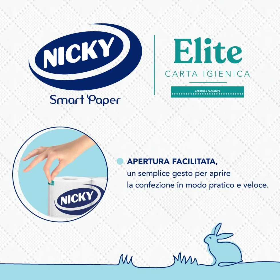 Nicky Elite 3-warstwowy papier toaletowy, 12 rolek