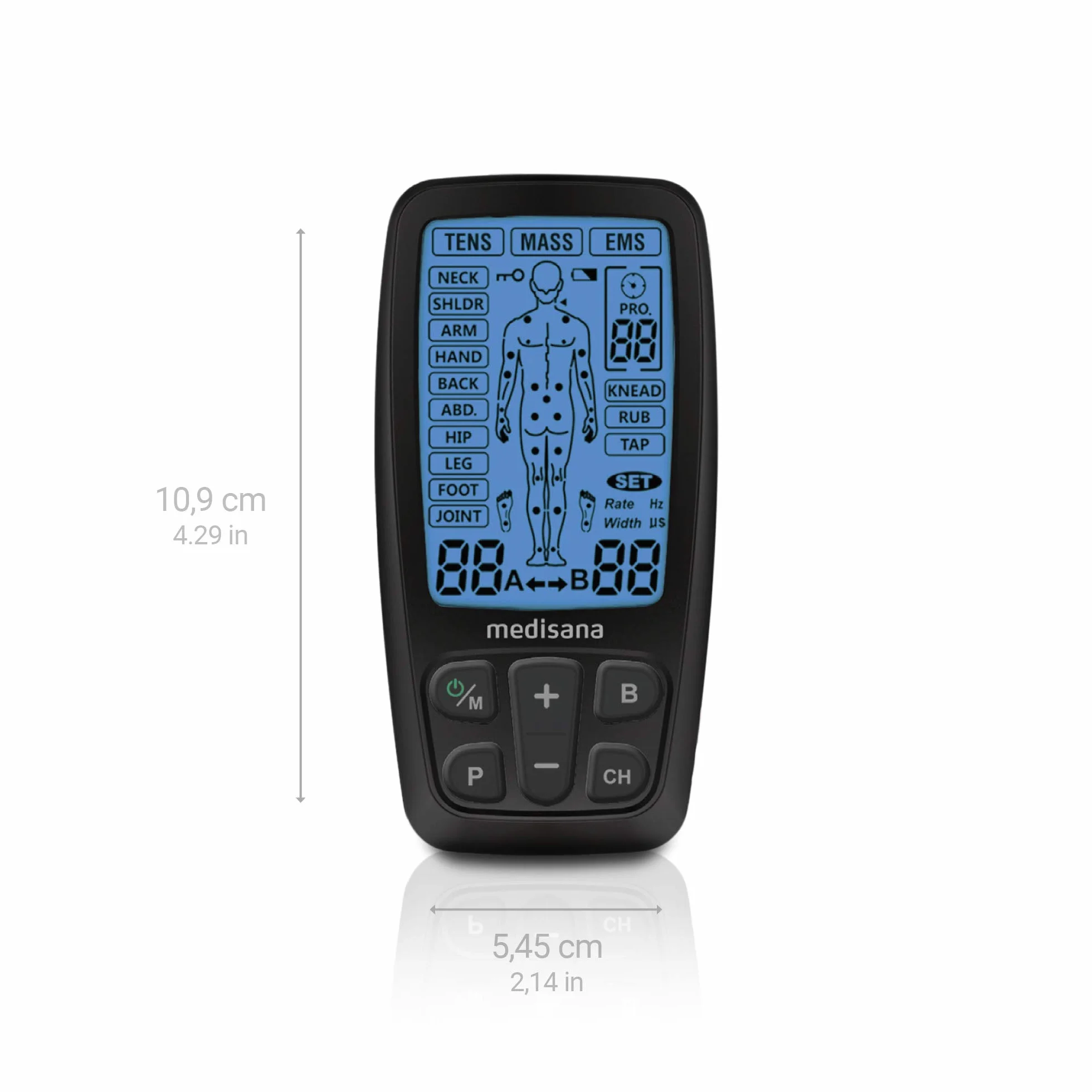 Medisana TT 205 TENS aparat do stymulacji EMS 60 programów 4 elektrody