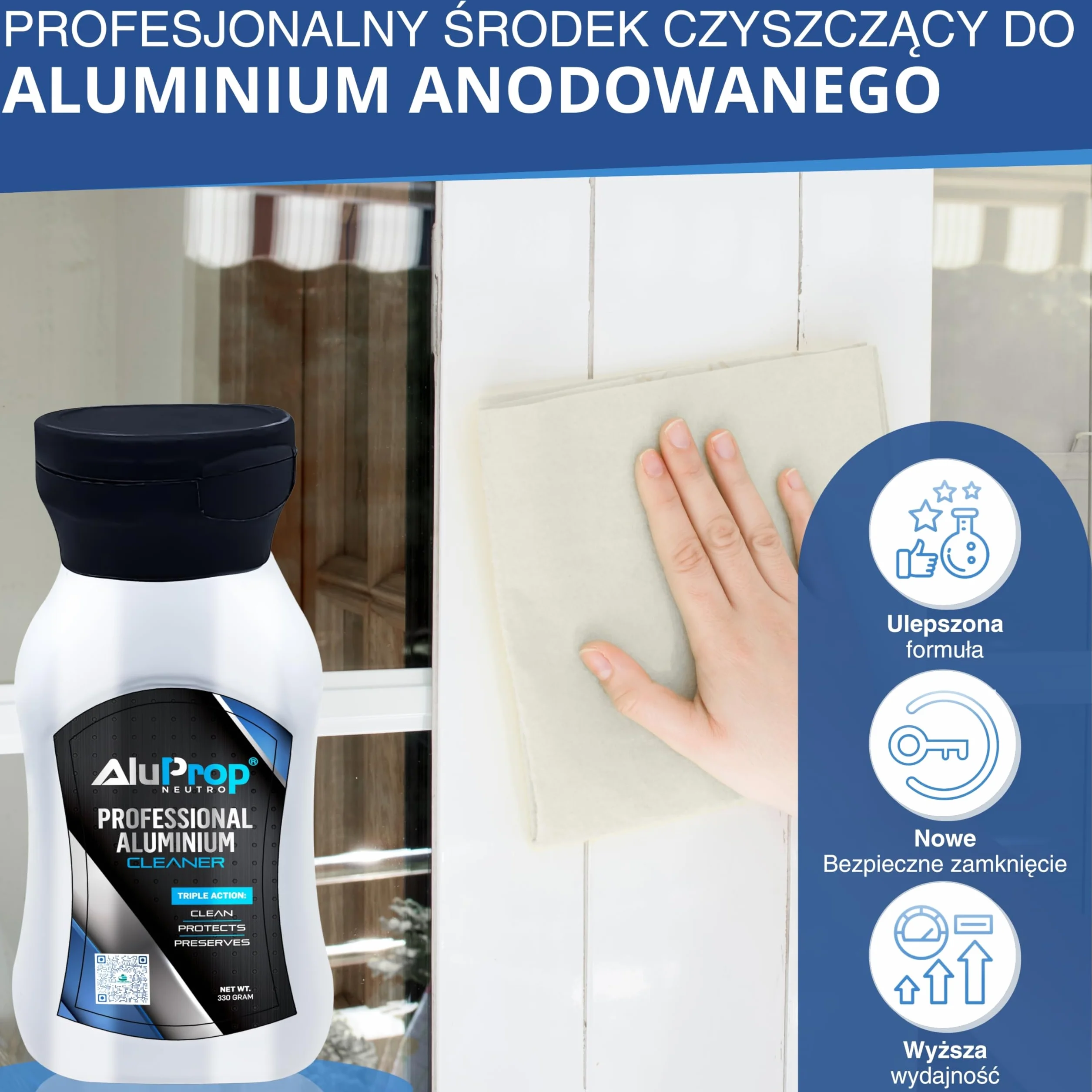 NEUTRO Środek Czyszczący do Stolarki Aluminiowej Anodowanej 330 g