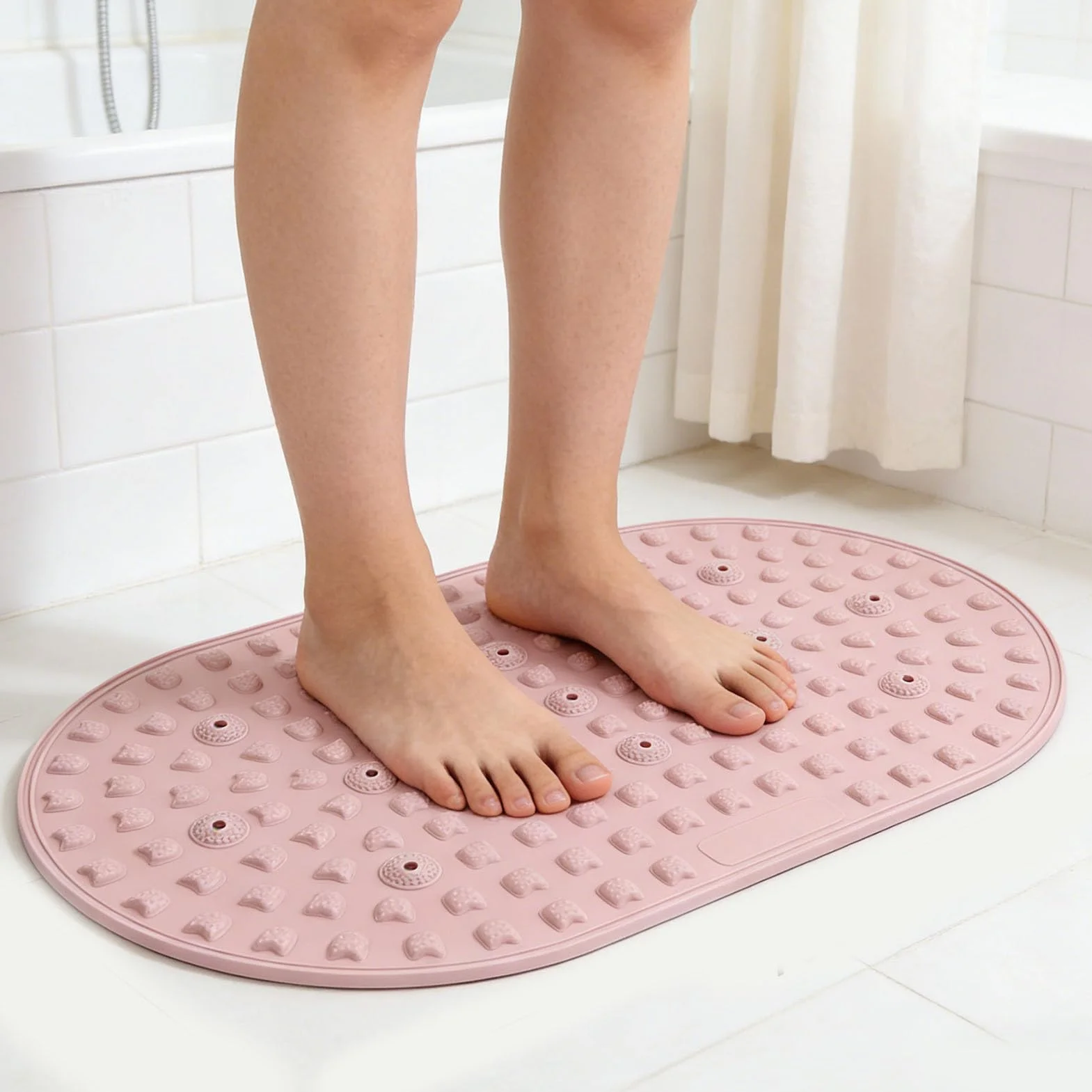 Yosoo Health Gear Mata do Masażu Stóp, Silikonowy Masażer do Stóp Akupresury z 11 Magnesami, Antypoślizgowe Dno, Elastyczna Podkładka Masująca Punkt Nacisku Biurka na Stojąco, łóżko, Budzenie