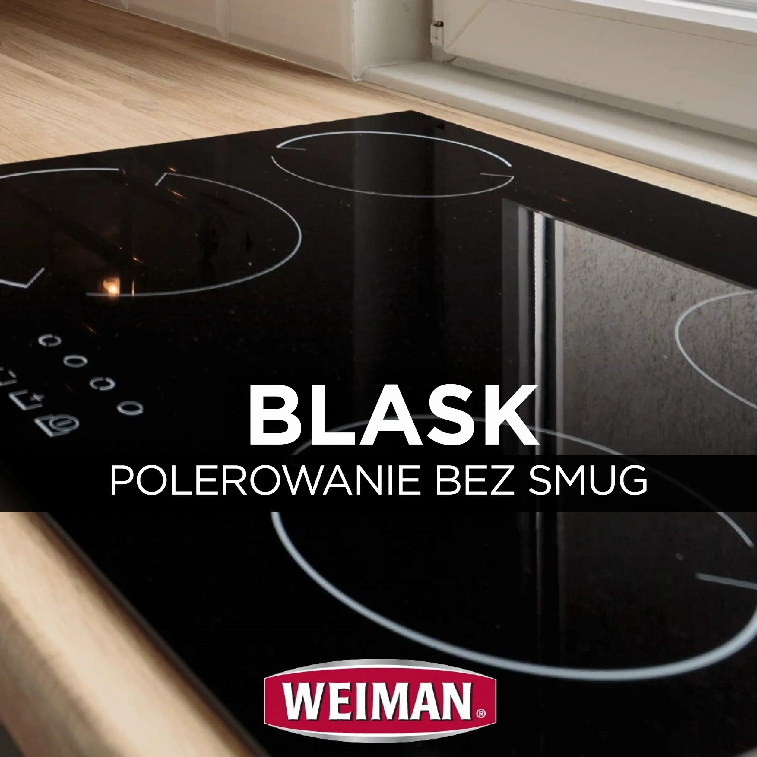 Weiman Glass Cook Top Cleaner and Polish Zestaw do czyszczenia płyt kuchennych z gąbką 300 ml