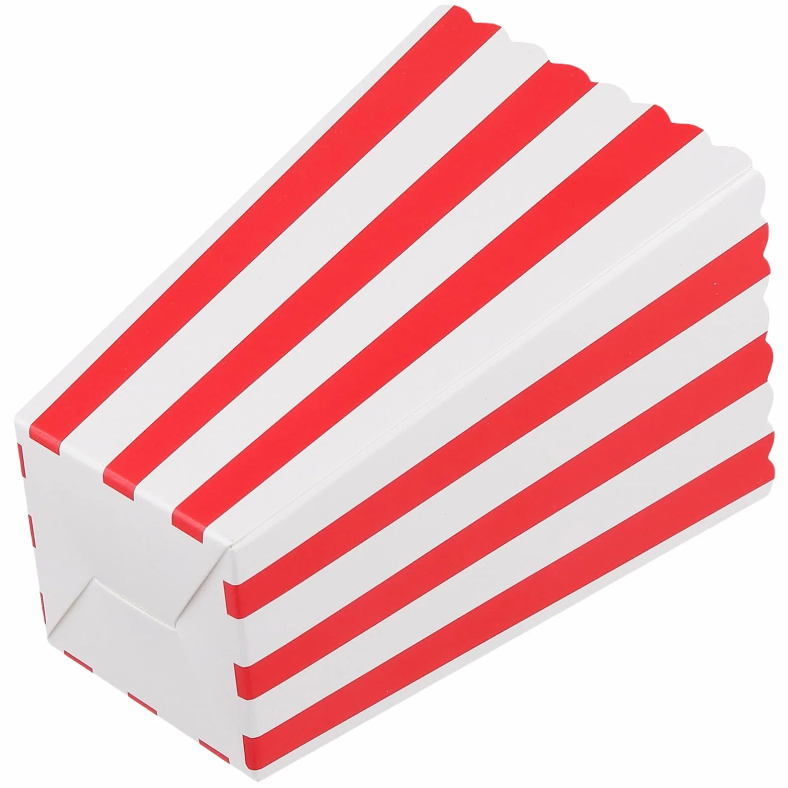 120 sztuk pude?ek na popcorn, torebki na popcorn, 7 x 5 x 11,5 cm, czerwone i bia?e torebki na popcorn w paski, ma?e, pasuj? do kina, na imprezy, przek?ski i s?odycze