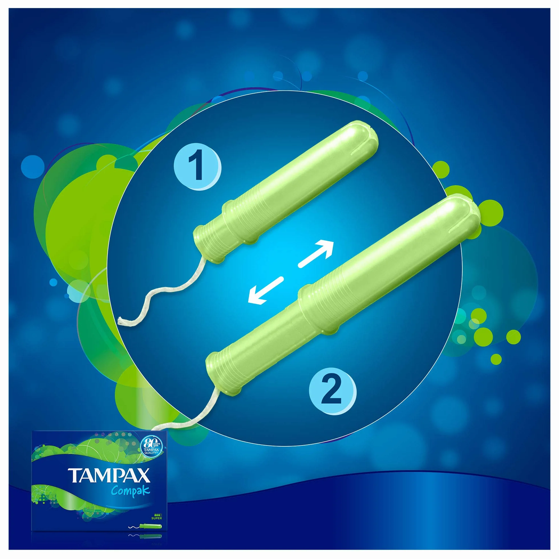Tampax Compak Super tampony z aplikatorem, 16 sztuk