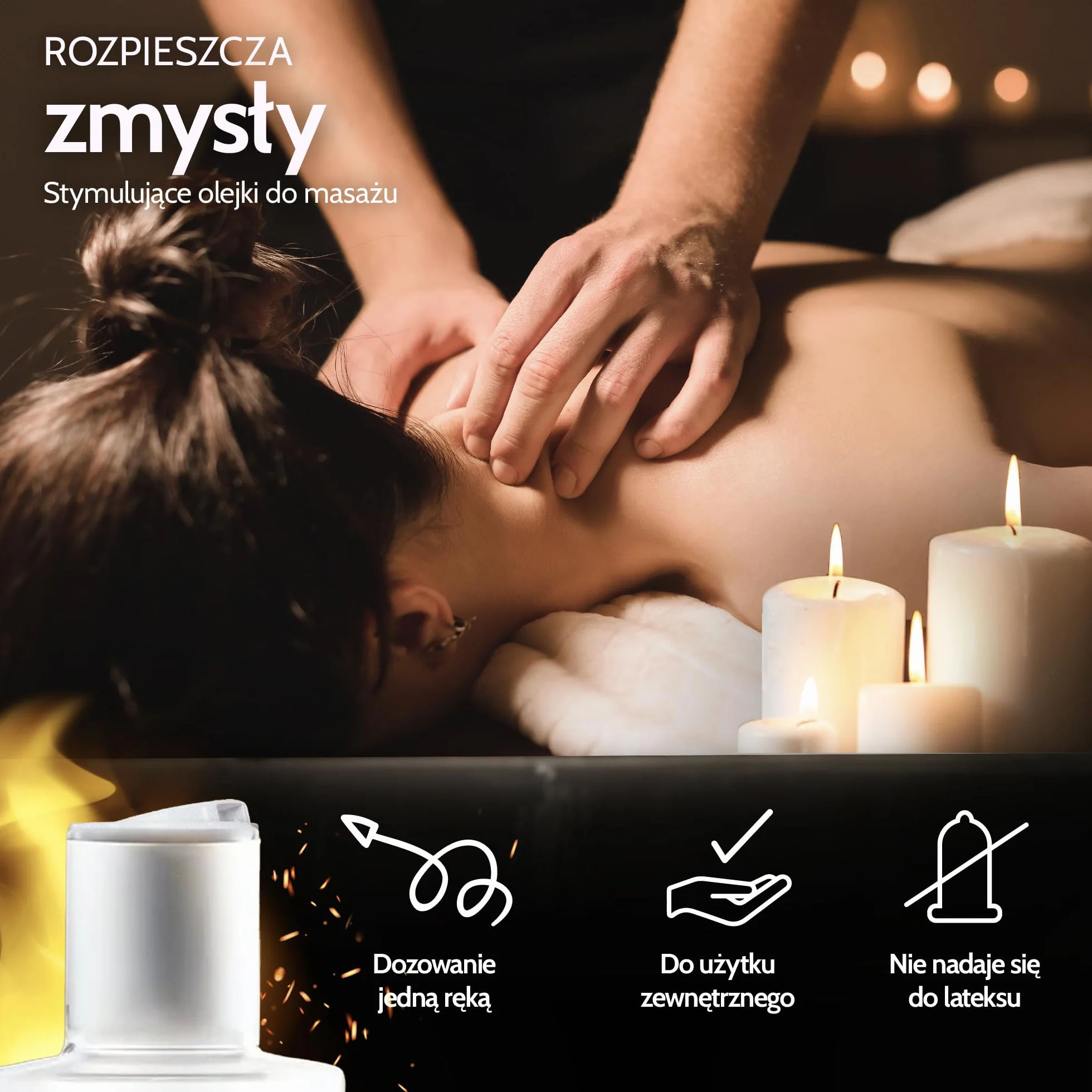 „Hot Moments” Vibratissimo – rozgrzewający, kojący olejek do masażu, olejek do masażu erotycznego, 100 ml