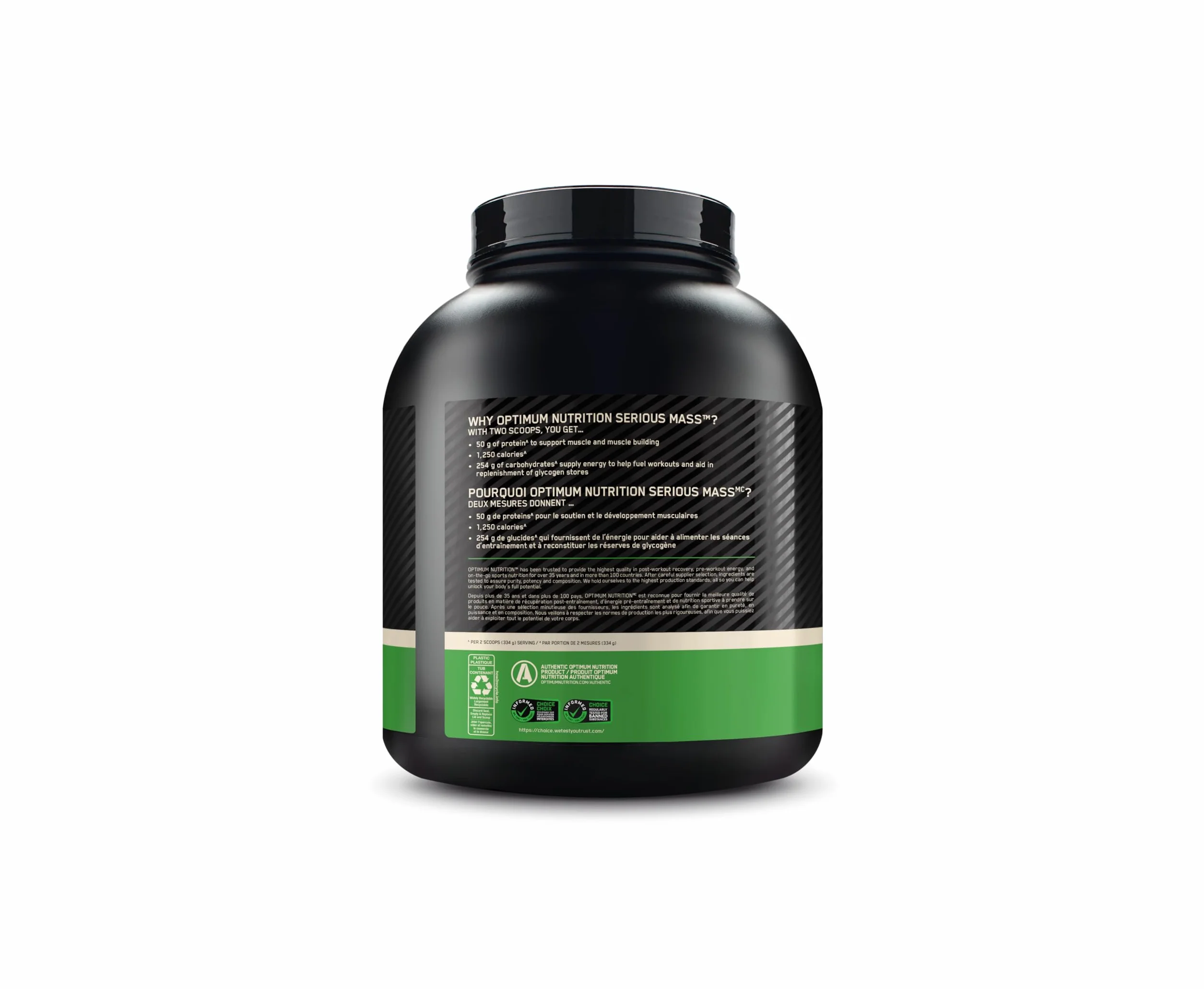 Optimum Nutrition Serious Mass Gainer Wysokokaloryczna Odżywka Białkowa Waniliowy 2,73 kg 8 Porcji
