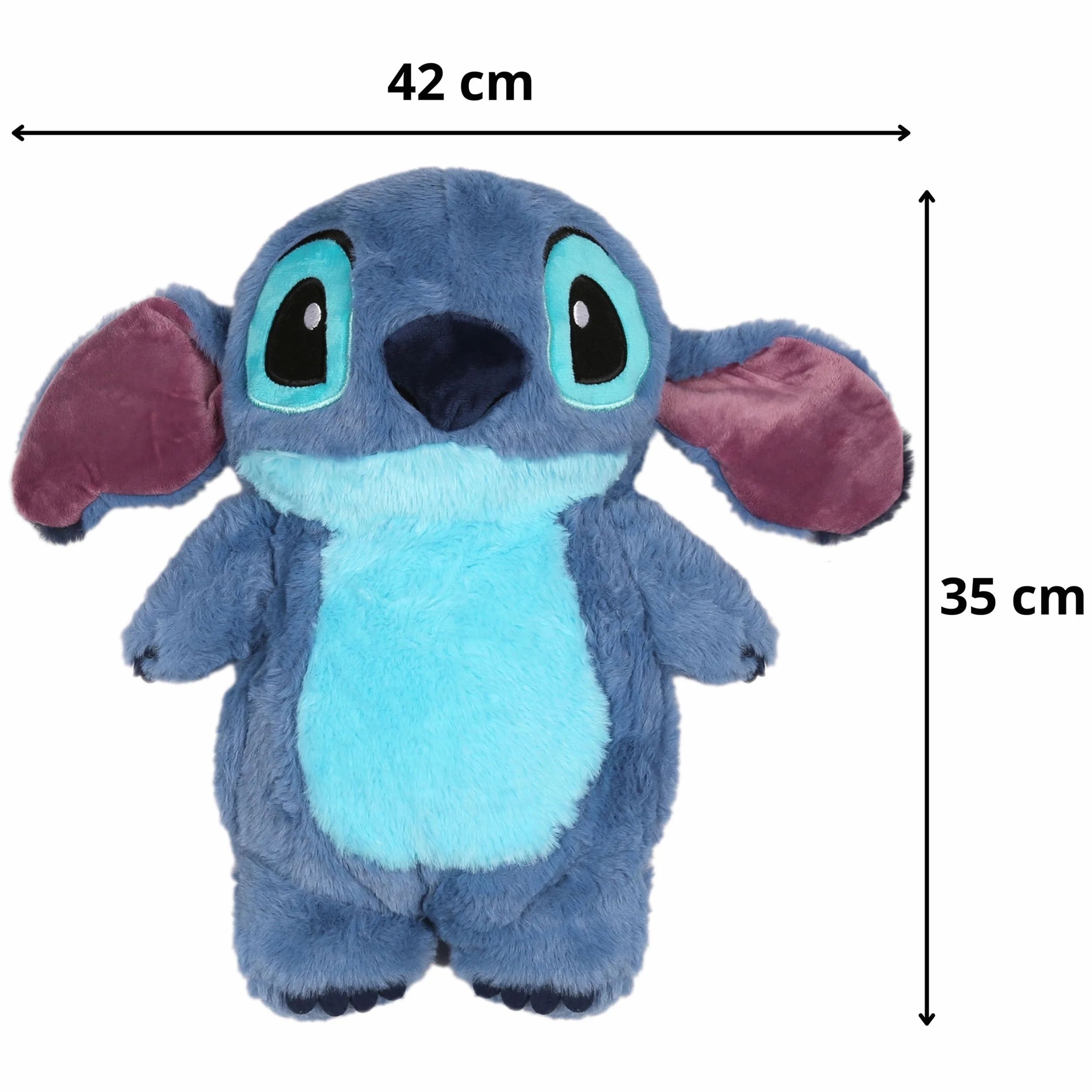 DISNEY Stitch Gumowy termofor 750 ml z miękką poszewką