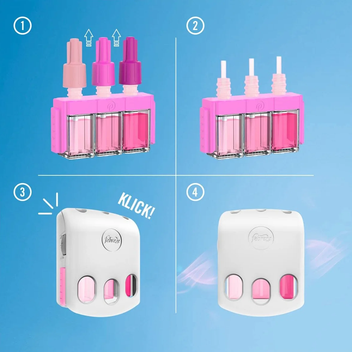 Febreze 3Volution wtyczka zapachowa (20 ml) Bali Jasmin i limonka, uzupełniająca, zapach do pomieszczeń i odświeżacz powietrza
