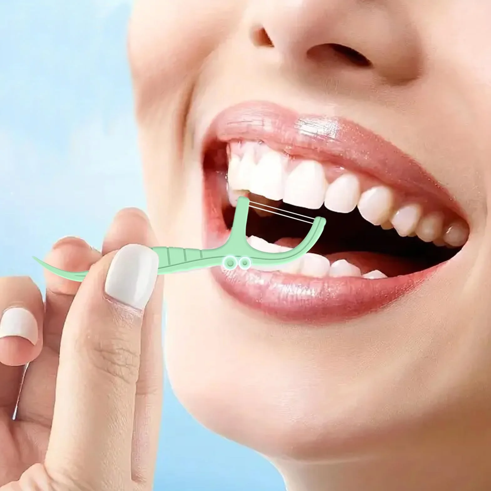 Floss Sticks for Adults - Double Thread Tooth Picks Flossers | Durable Cleaning Tools for Adults and Children, Beauty & Health Care for Braces Travel Home Office, Daily Hygiene