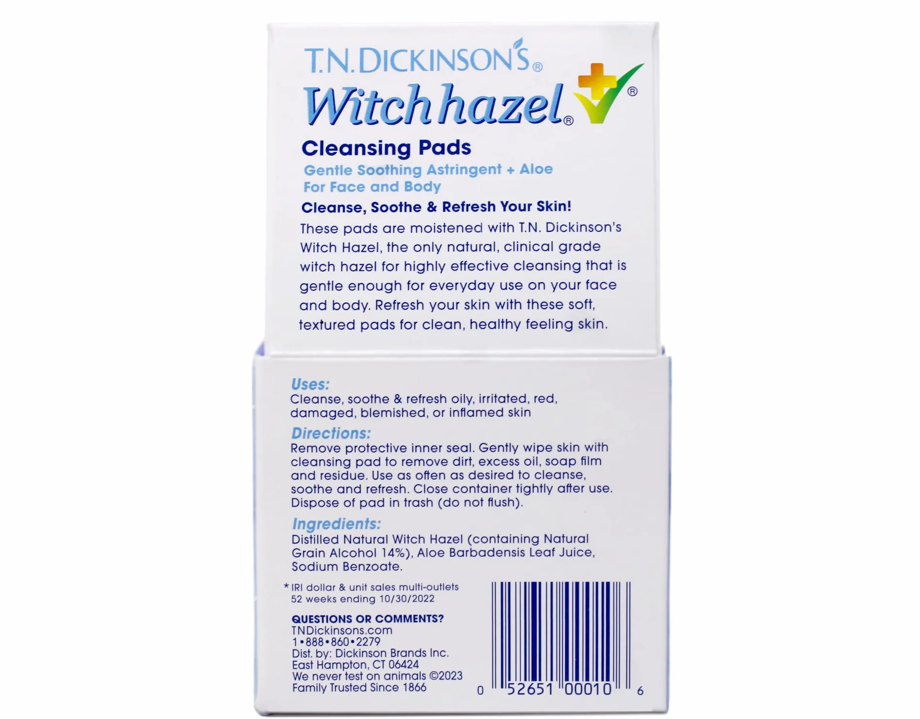 T.N. Dickinsons Hazelets Witch Hazel Pads - 60 Ea by T.N. Dickinson